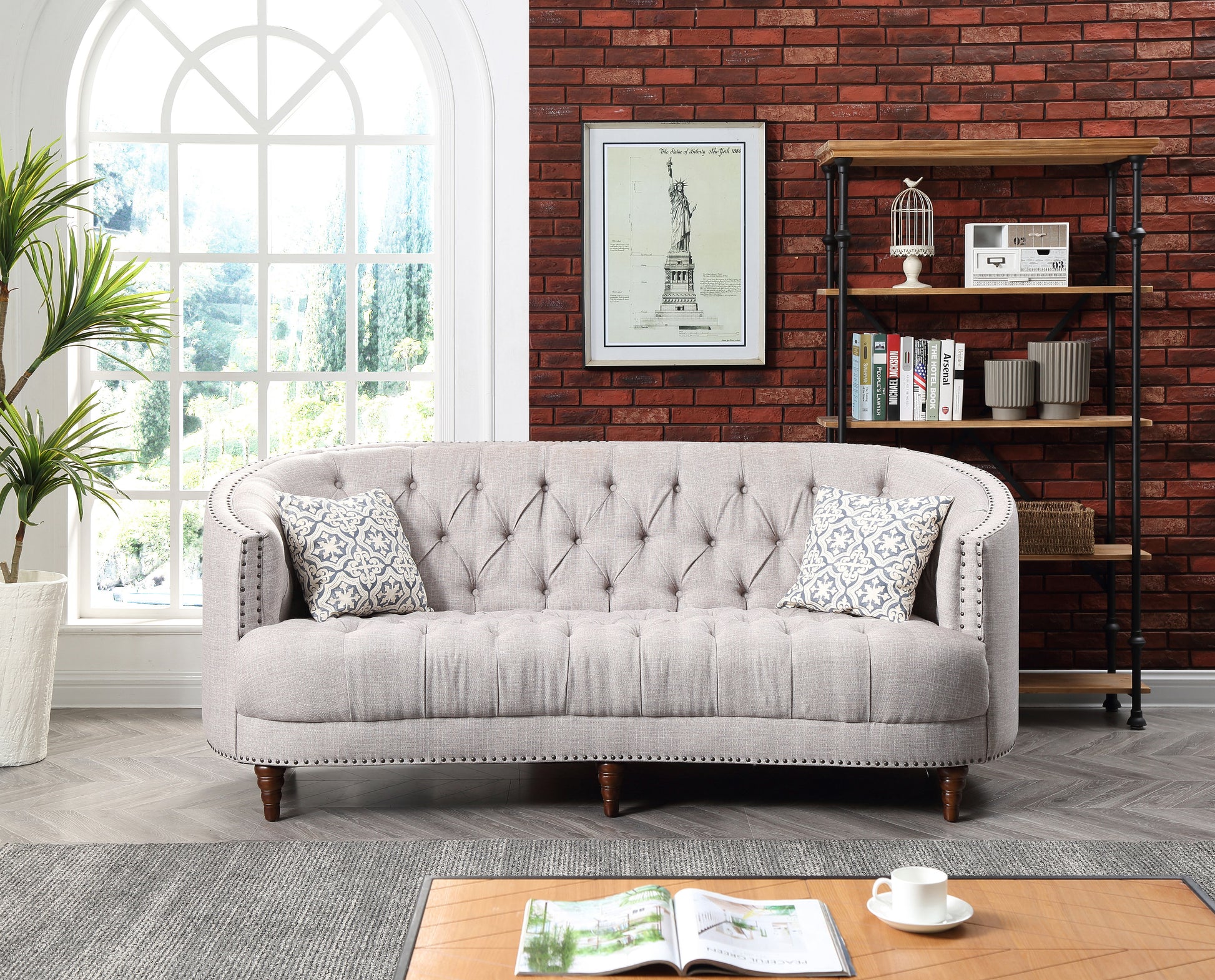 Dania - Luxurious Velvet Sofa - Best Buy Furniture