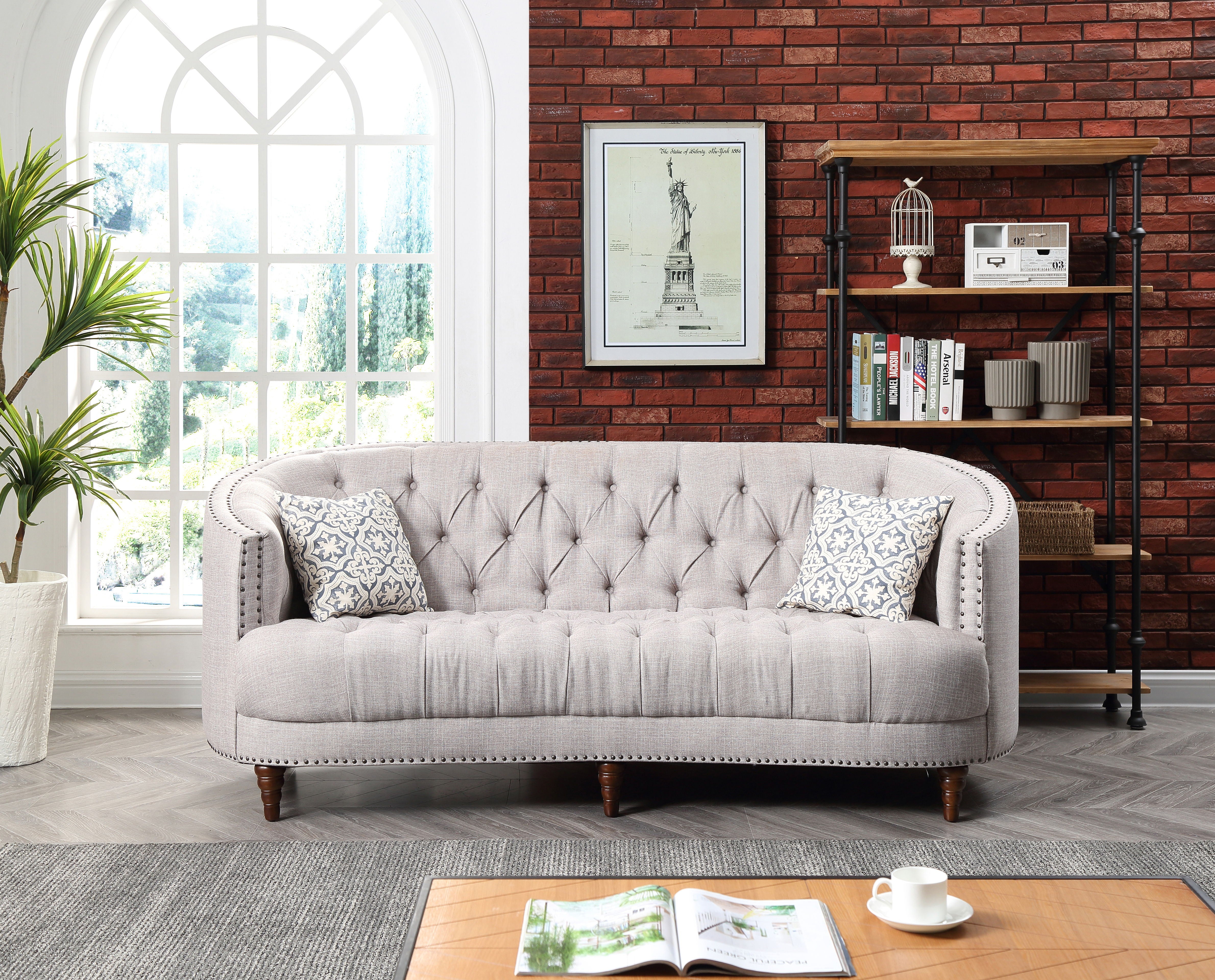 Dania - Luxurious Velvet Sofa - Best Buy Furniture