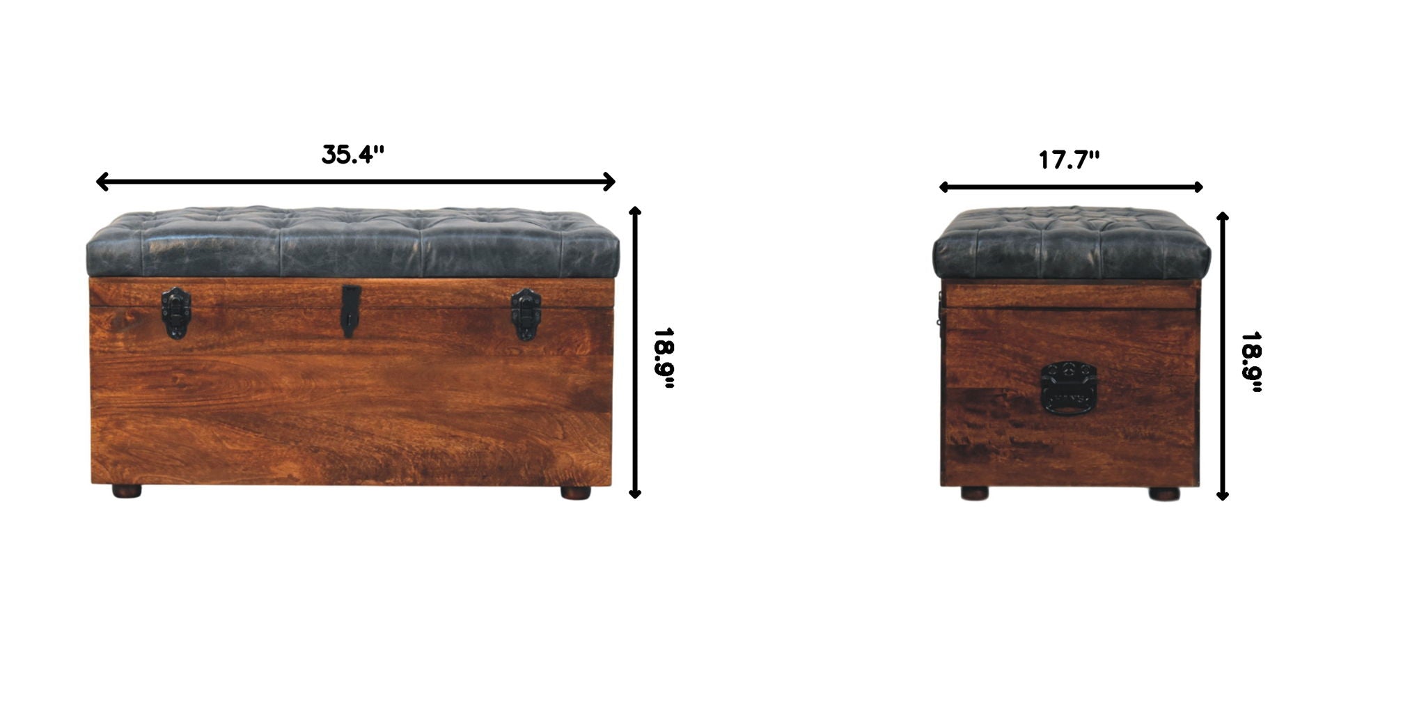 Buffalo - Leather Storage Trunk