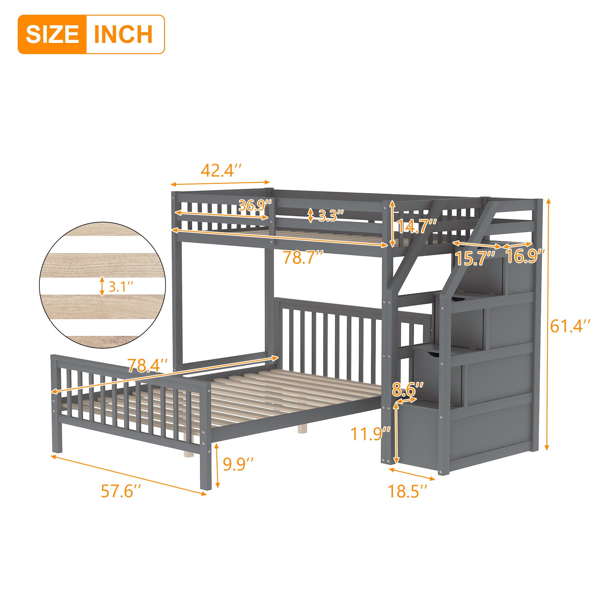 Loft Bed With Staircase And Storage