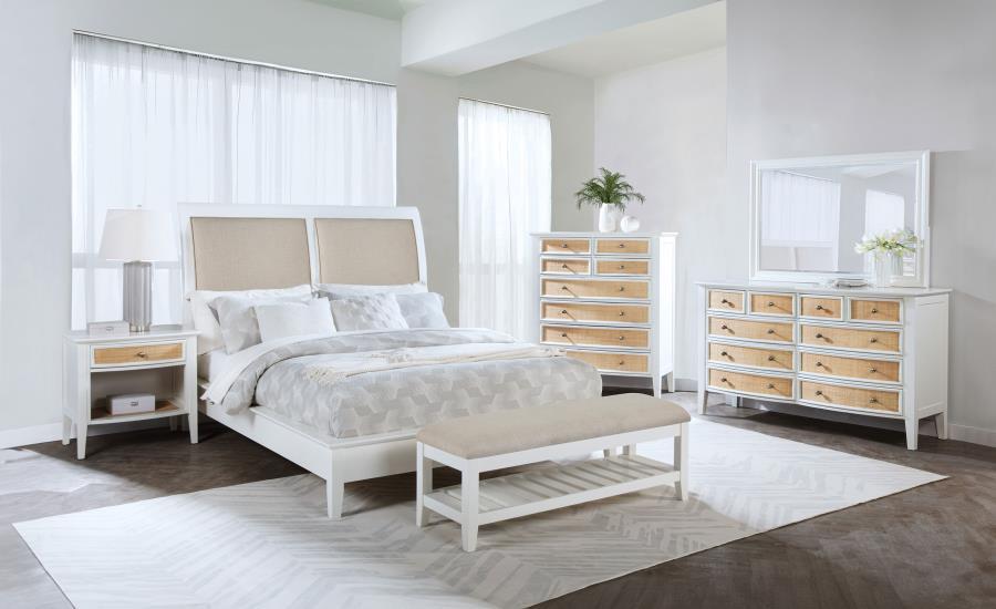 Bexhill - 1-Drawer Nightstand Bedside Table - White