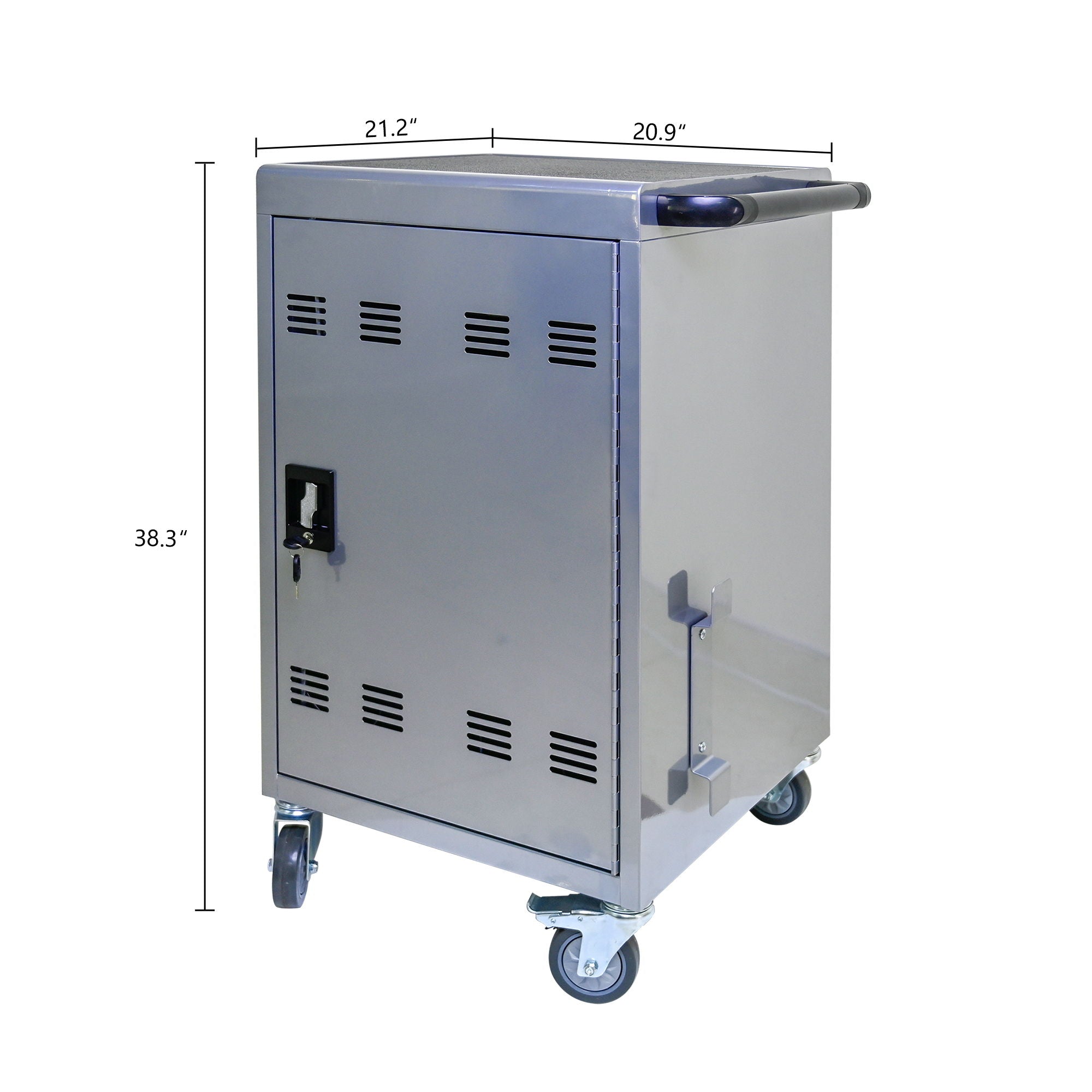 Mobile Charging Cart Station For Chromebook, Tablet And Laptop Computer With Power Strip Included