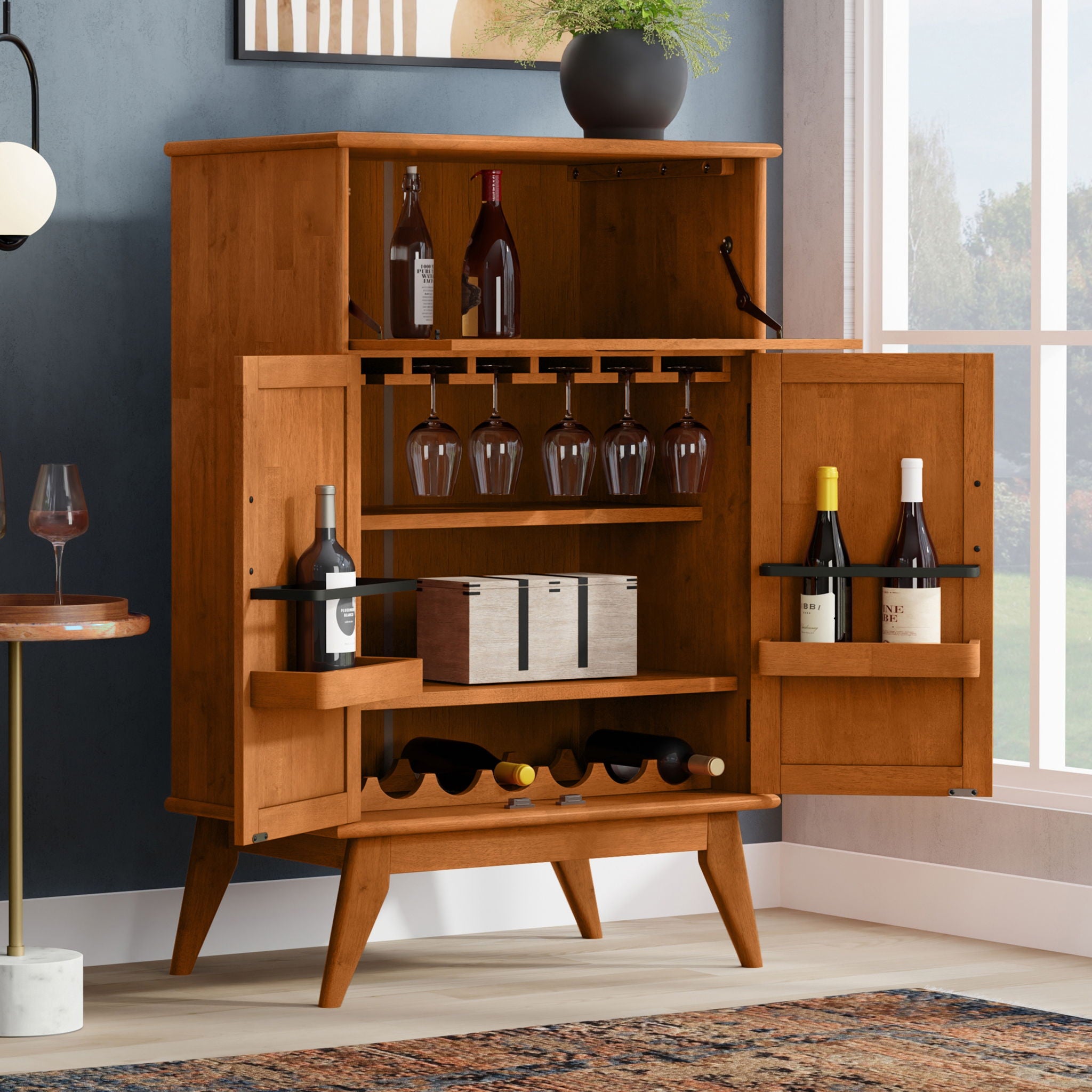 Draper - Mid Century Bar Cabinet