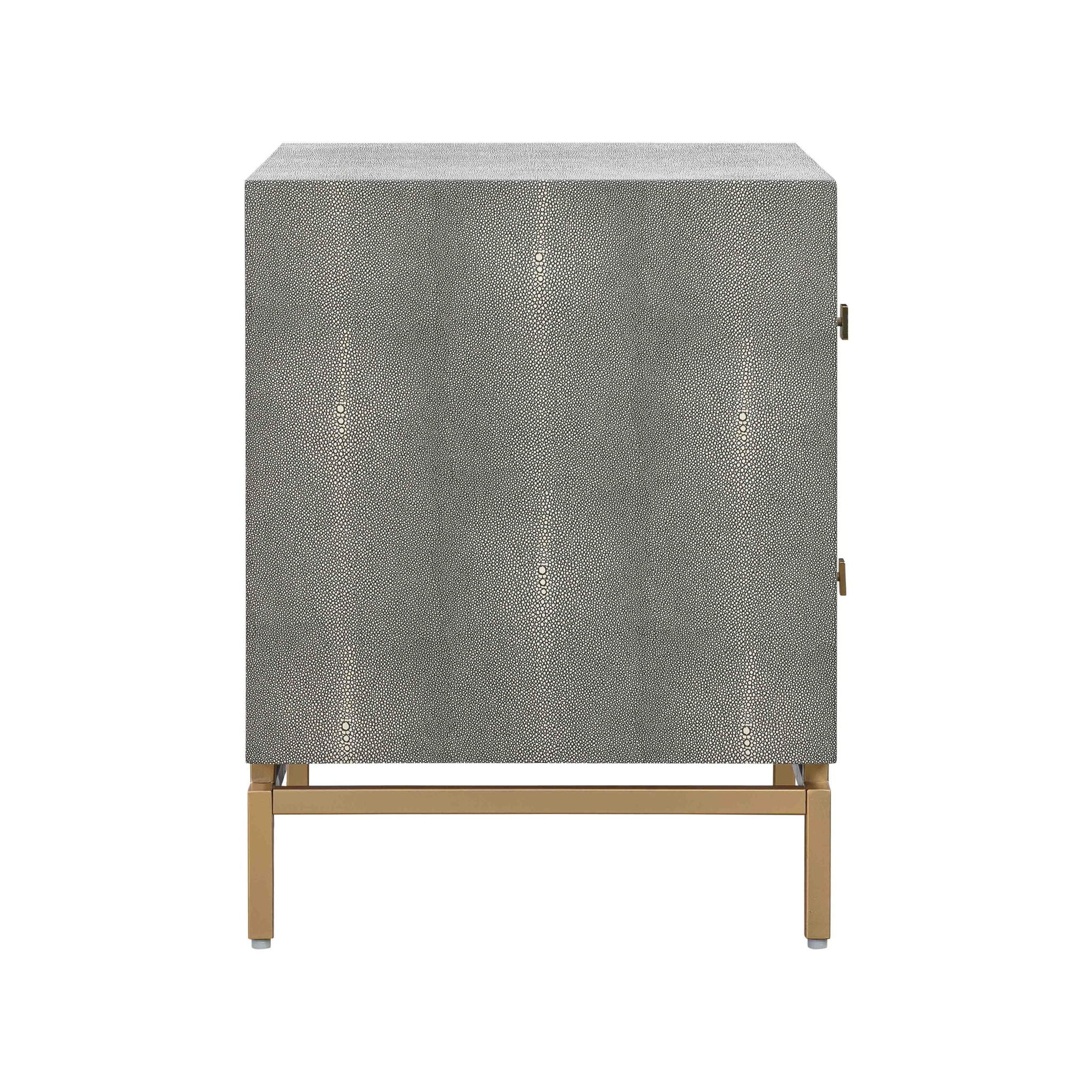 Pesce - Shagreen Nightstand - Gray