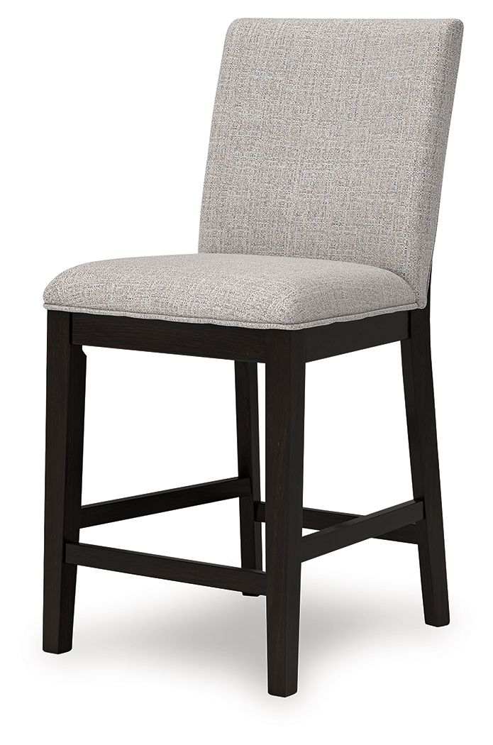 Neymorton - Upholstered Barstool (Set of 2) - Dark Grayish Brown - Best Buy Furniture