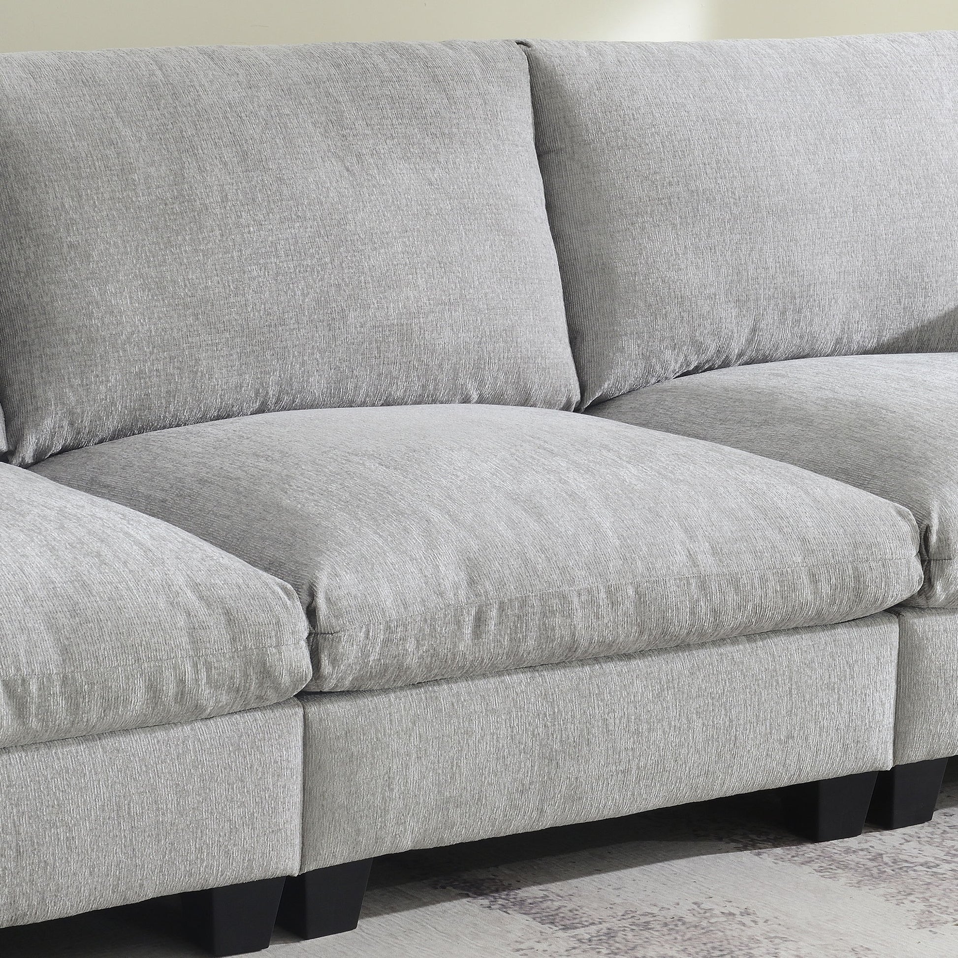 Sectional With Bluetooth Speaker Comfy Cloud Couch Set With Drop Down Table Cup Holders, USB Charger Storage Armrest Wide Seat Sofa - Best Buy Furniture