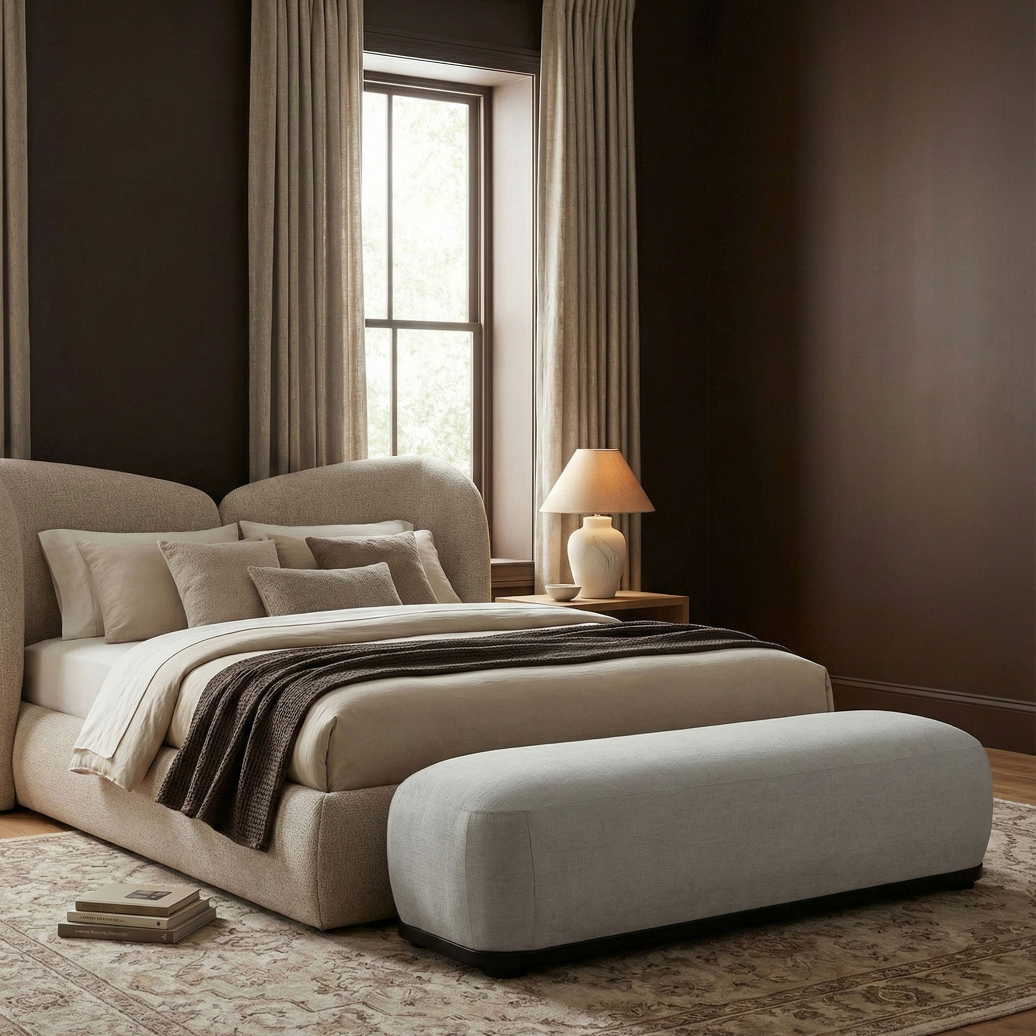 Calum - Bench - Black Frame