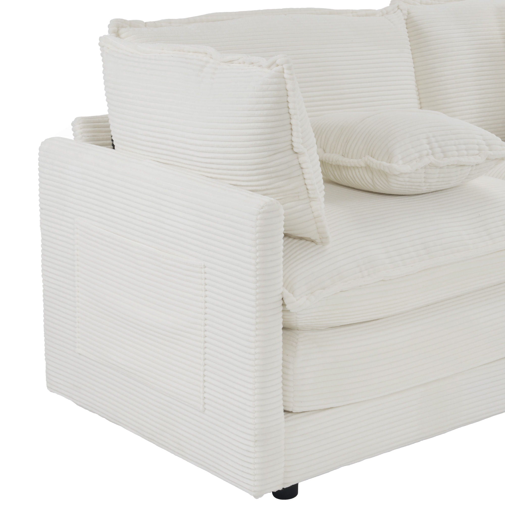 Modern Modular Sectional Sofa With Side Storage Pockets For Living Room