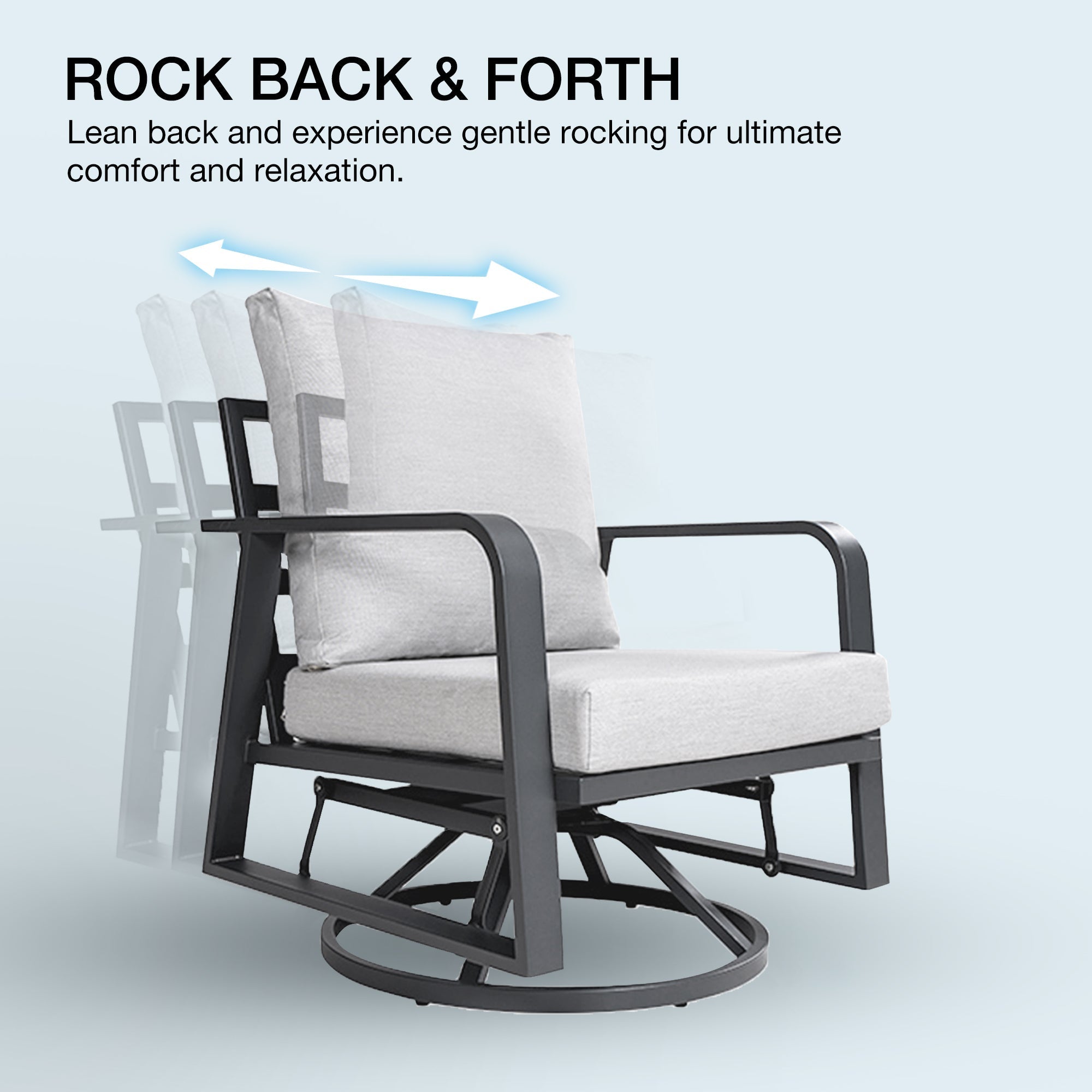 FR Aluminum Outdoor Sofa Swivel Seats