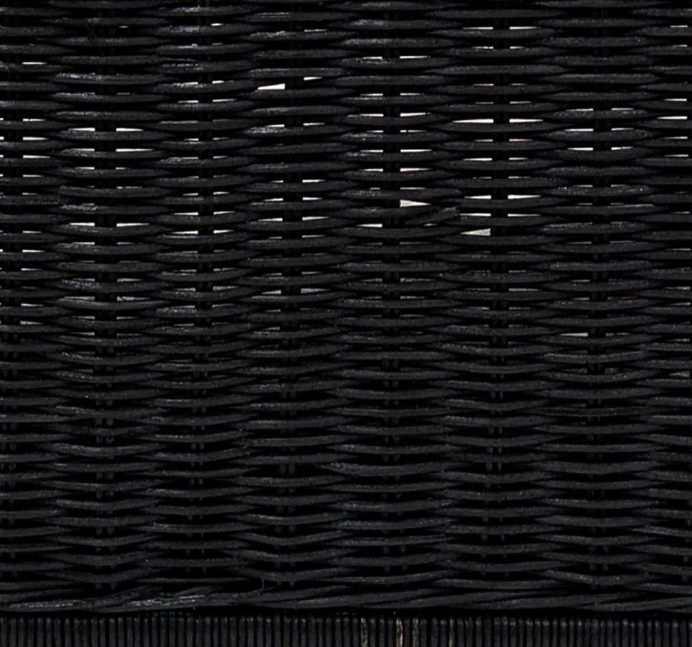 Poppy - Rattan Small Pet Bed - Black