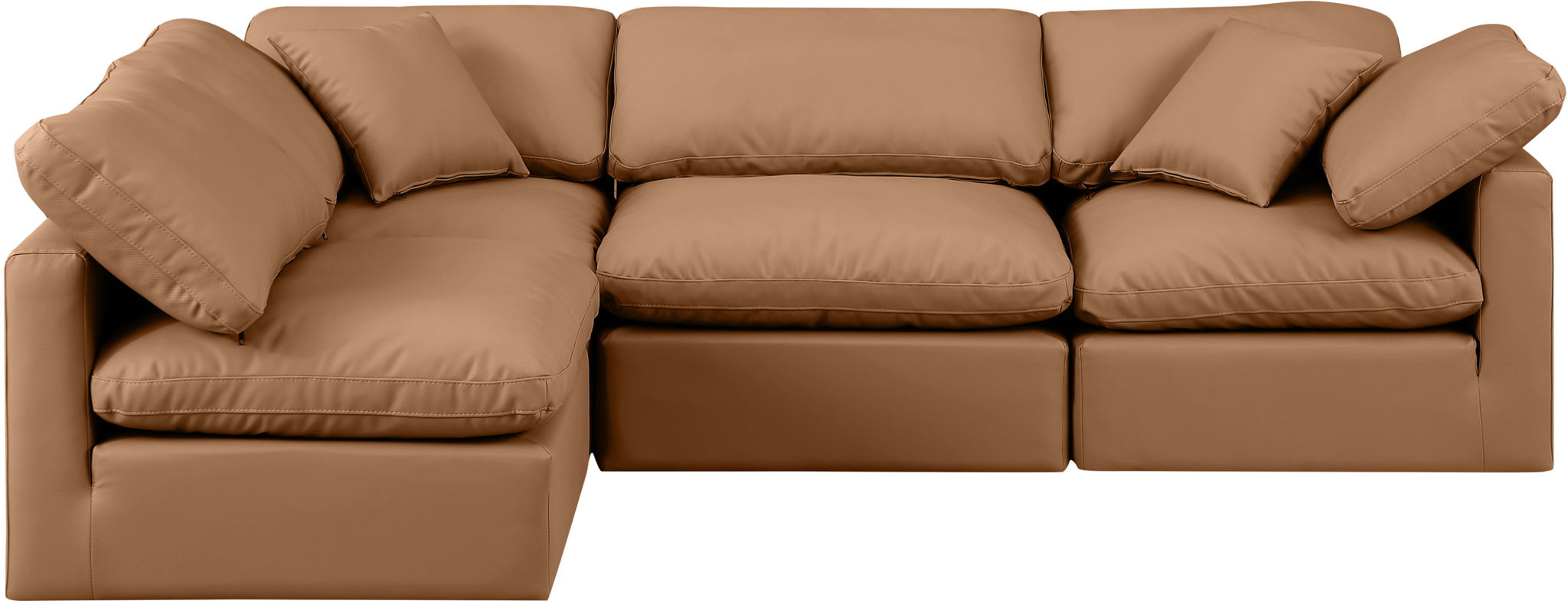 Indulge - Faux Leather 4 Piece Modular Sectional