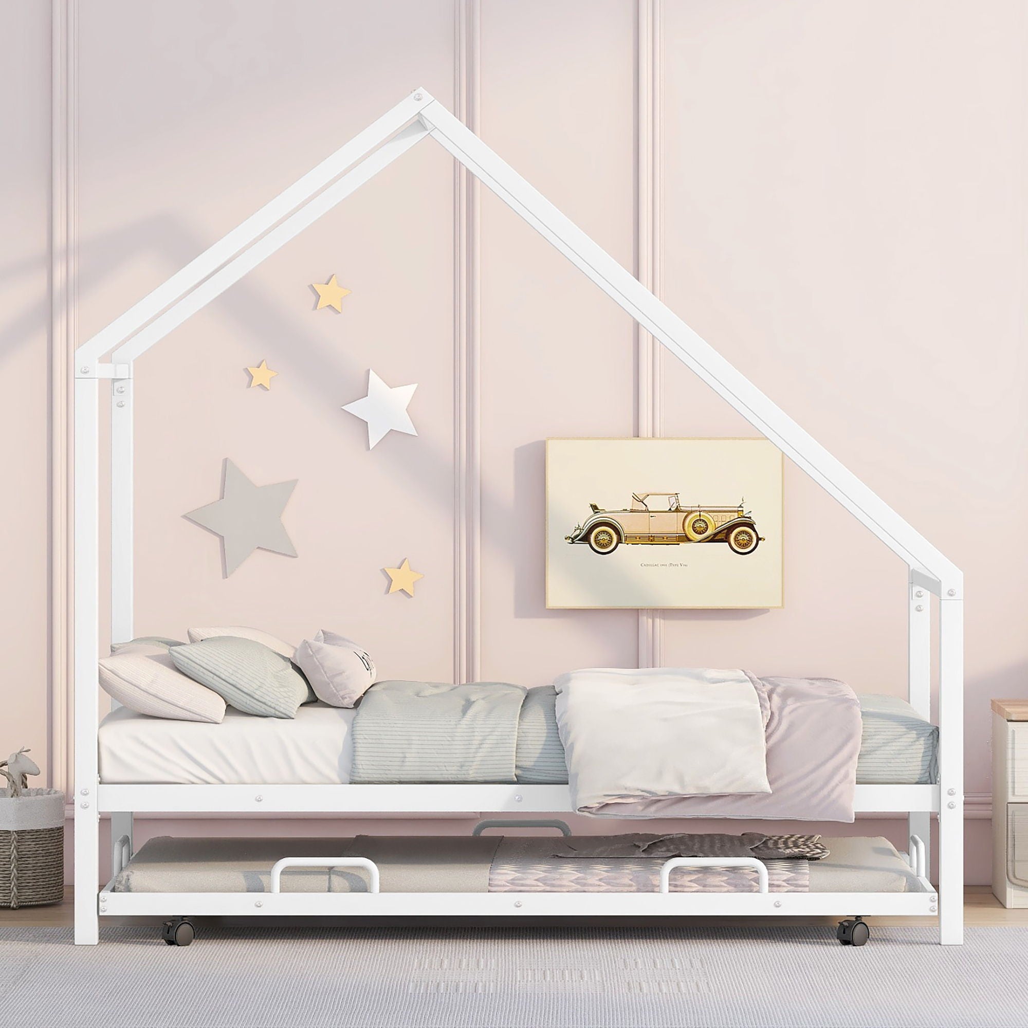 House Bed With Trundle