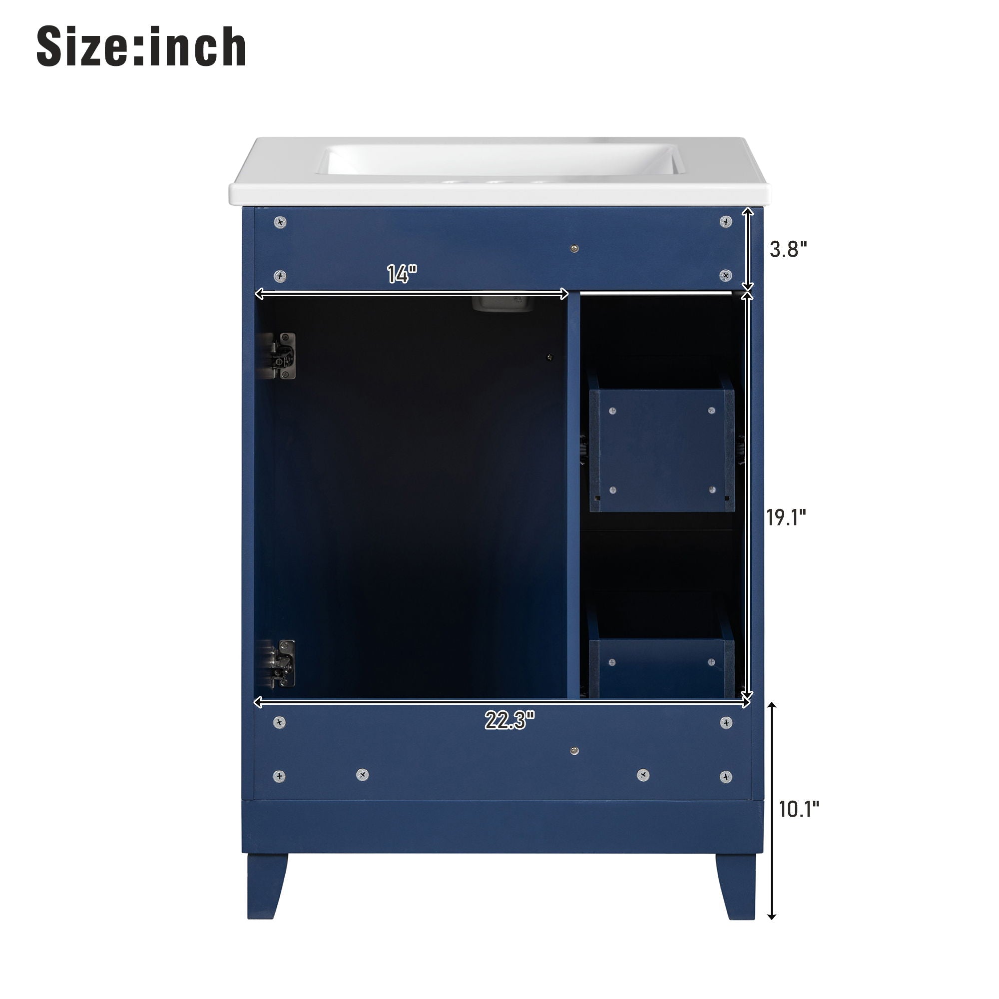 Bathroom Vanity Cabinet With Sink - Blue