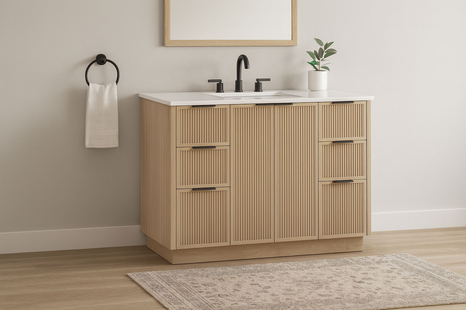 Willard - Engineered Stone And Solid Wood Bathroom Vanity