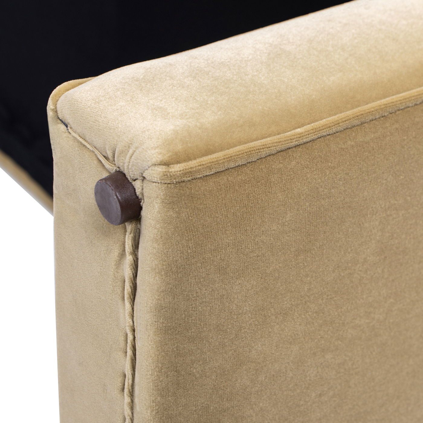 Mason - Arched Arm Bench With Bolster Pillows - Camel Brown Beige - Best Buy Furniture