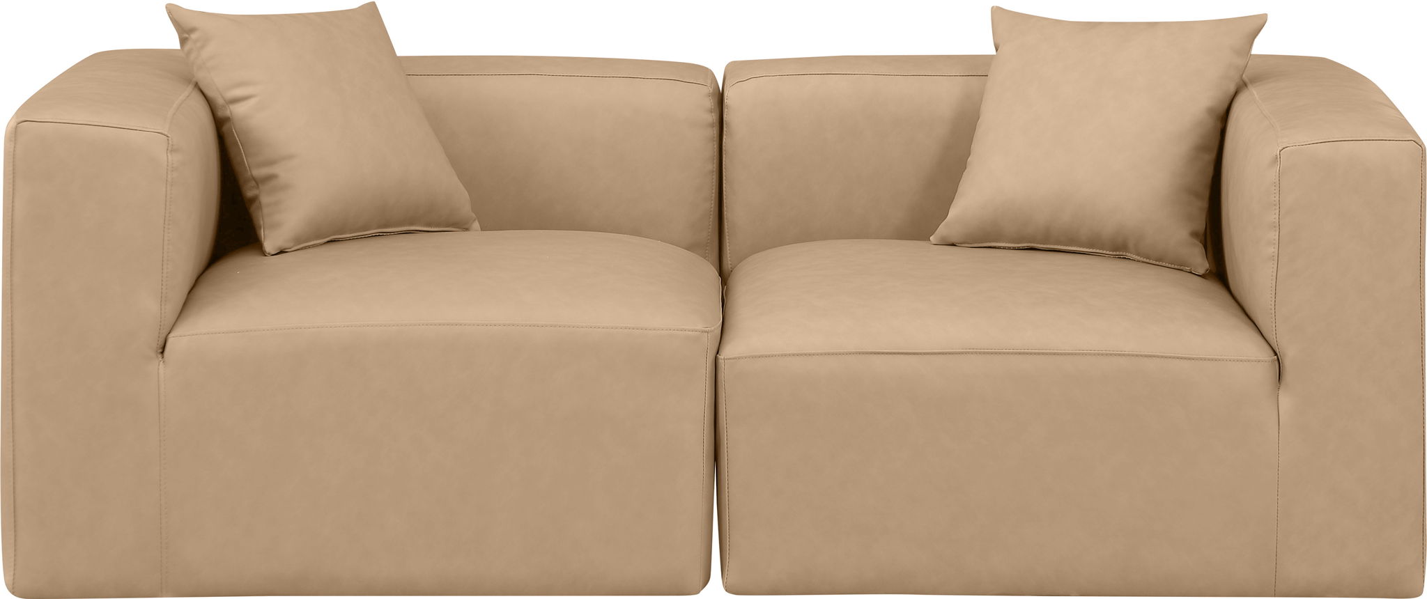 Cube - Modular 2 Piece Sofa - Tan