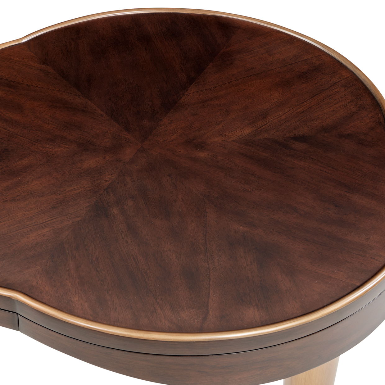 Camellia Field - End Table - Dark Brown / Gold