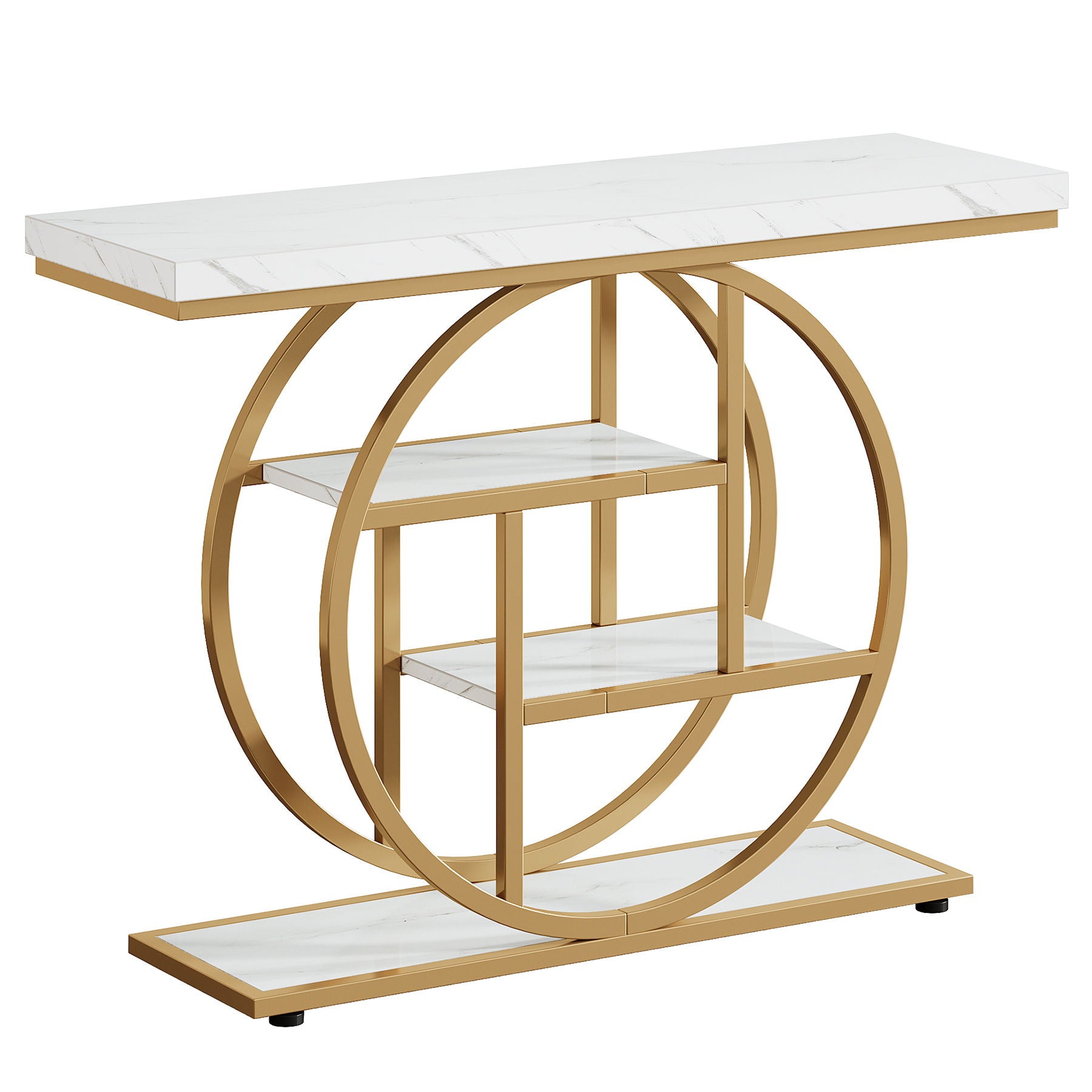 Console Table With 4 Tier Design For Living Hallway