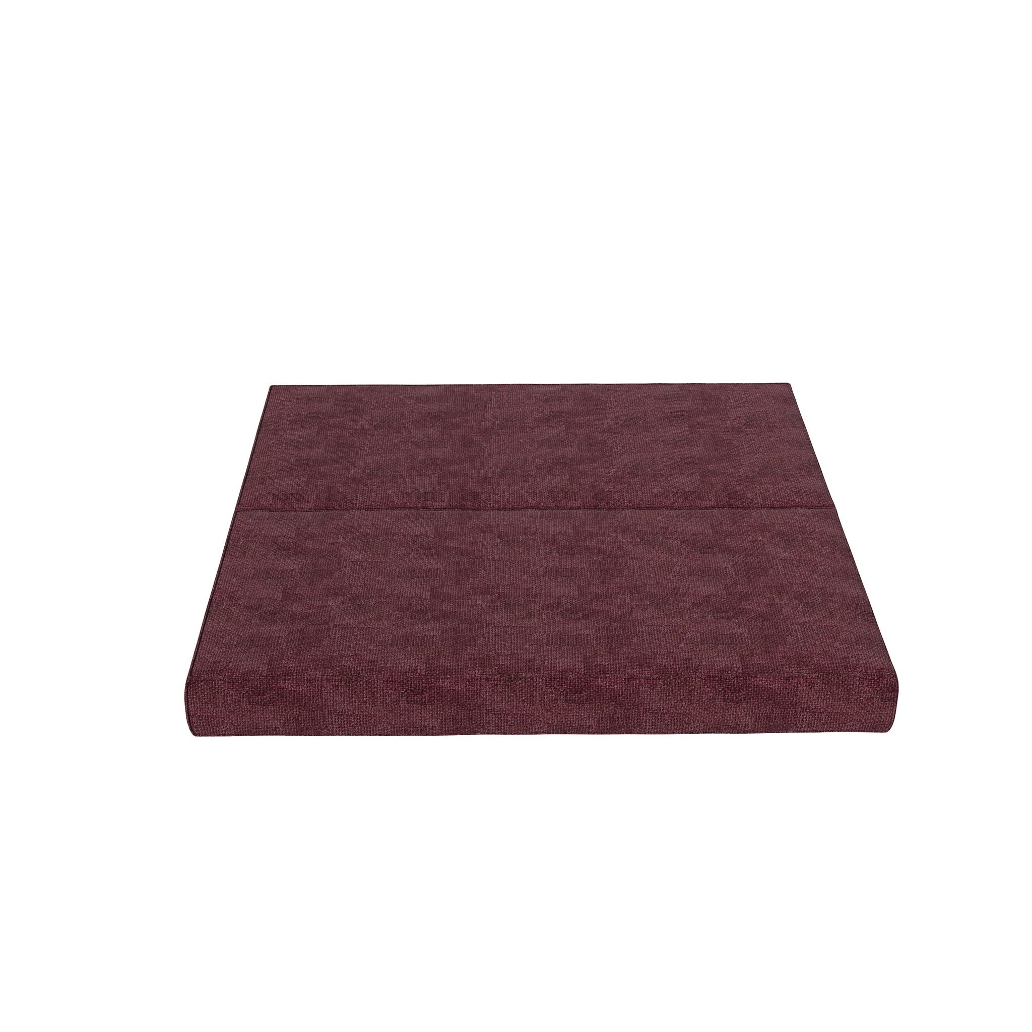 Convertible Couch Bed With 2 Pillows, 3 Seat Folding Floor Couch & King Size Bed Mattress, Diy Combination - Burgundy