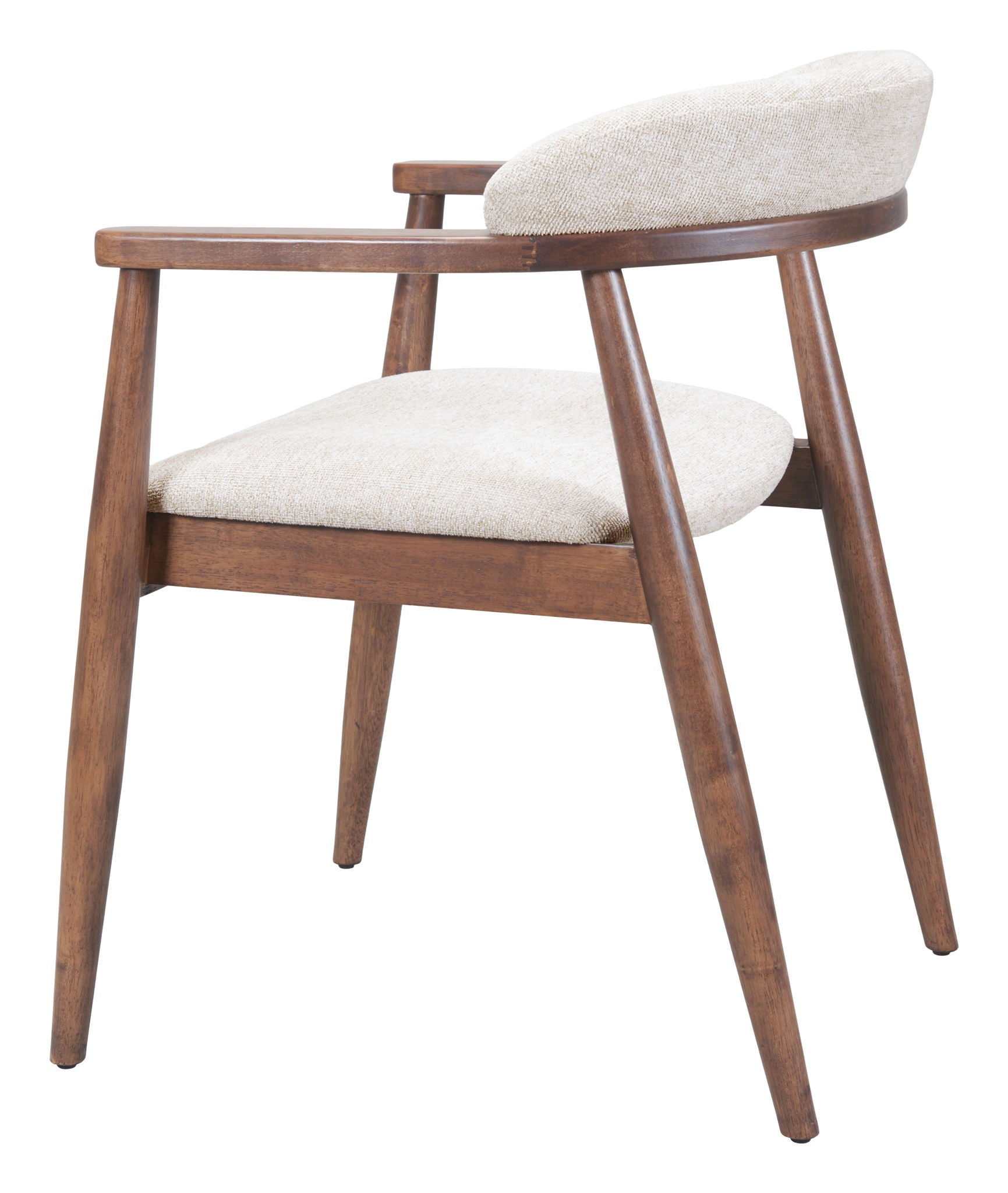 Goka - Dining Chair - Beige & Walnut