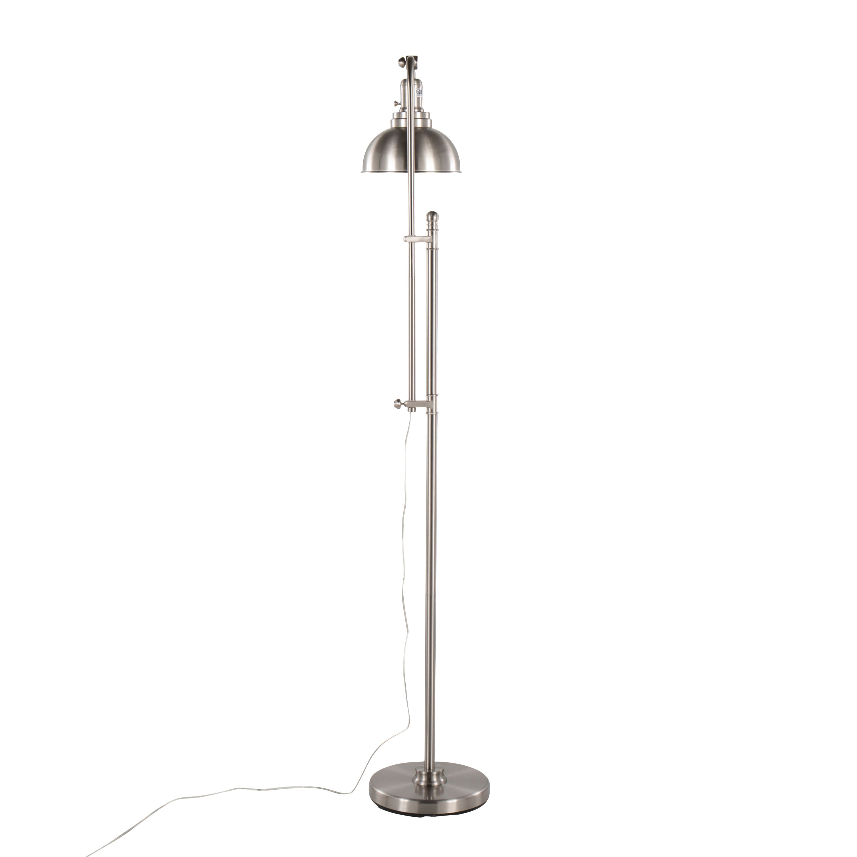 Emery Industrial Floor Lamp in Nickel by LumiSource