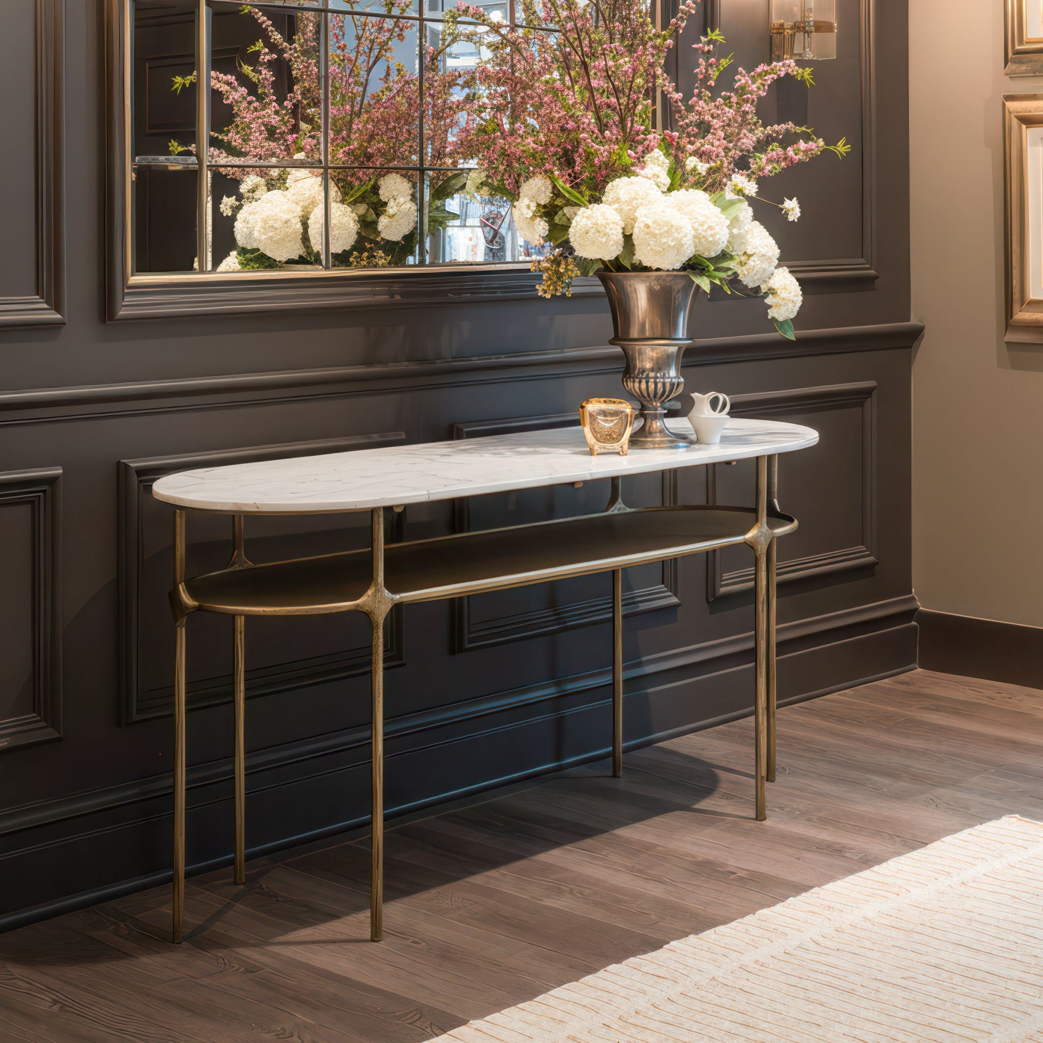 Bild - Console Table - White & Brass