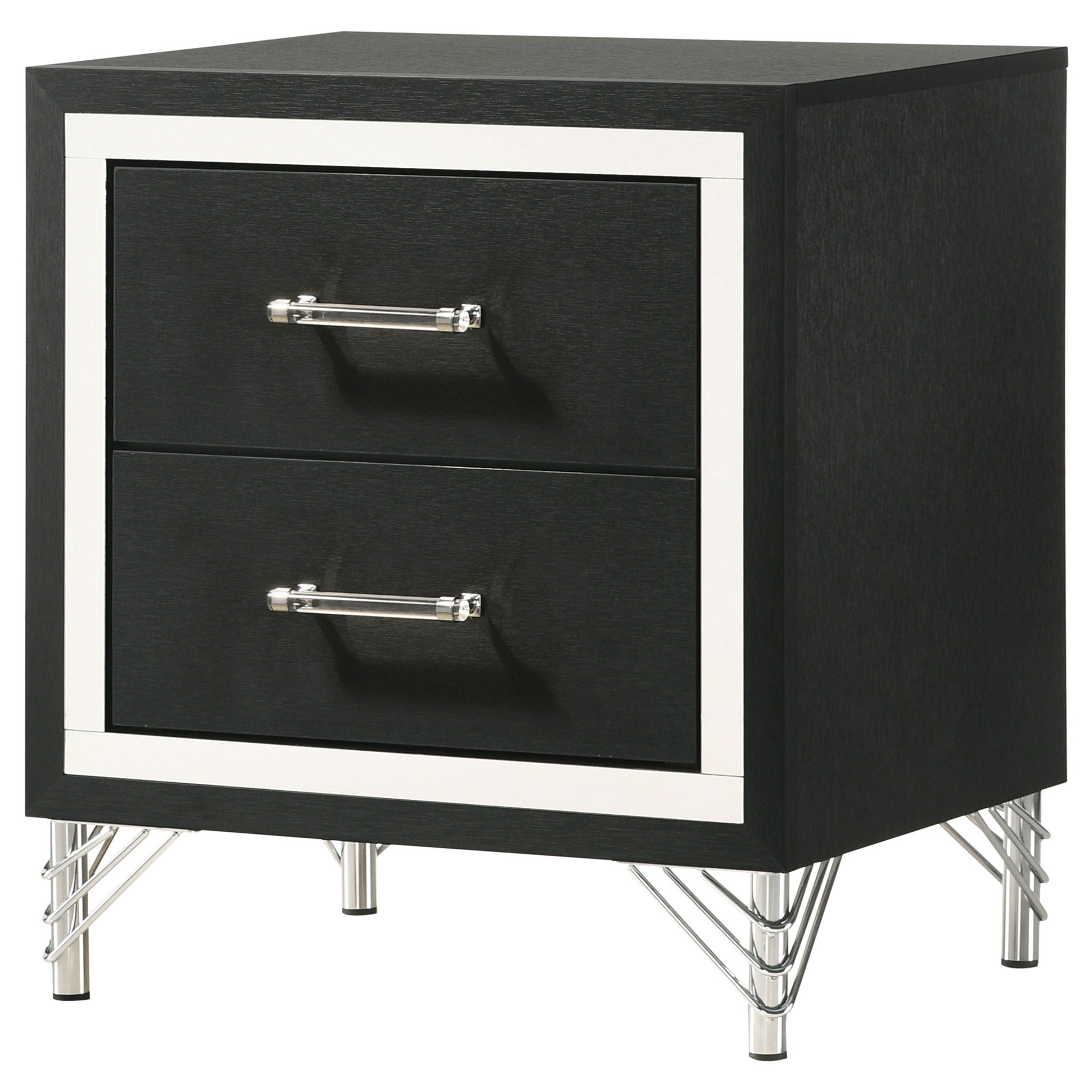 Malcolm - 2 Drawer Nightstand - Black