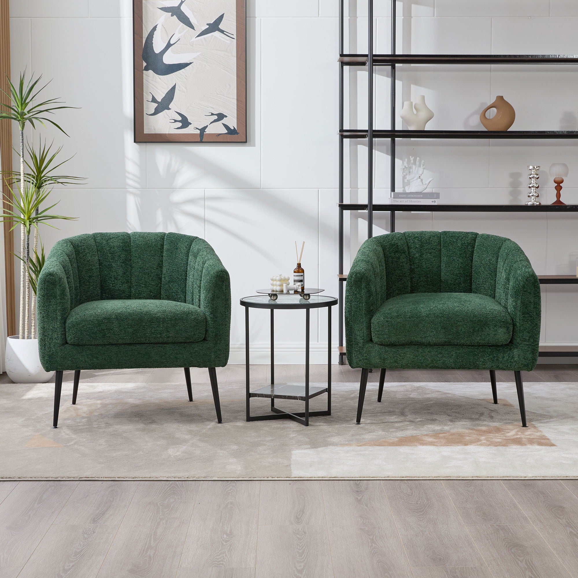 Vanity Barrel Accent Lounge Chair - Green