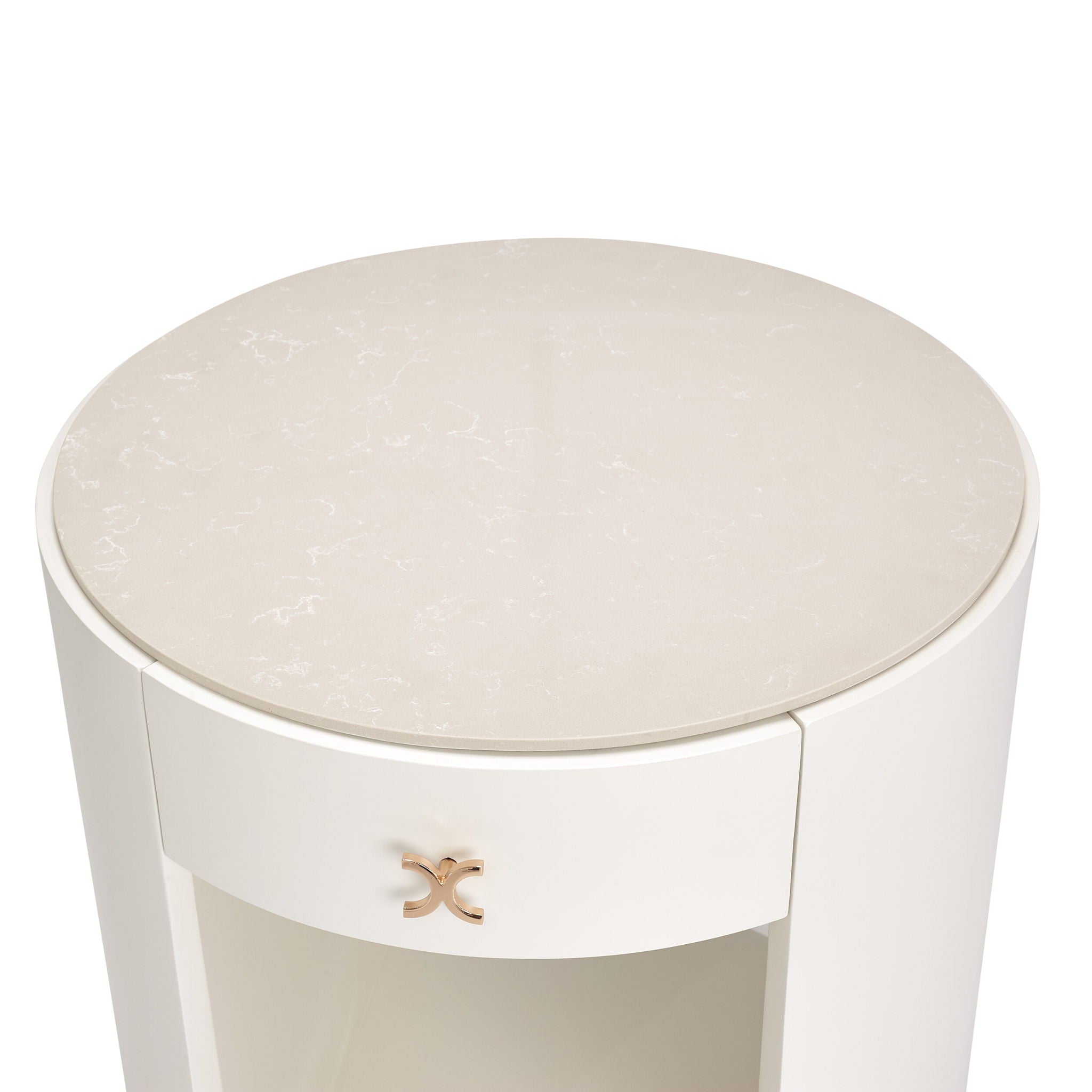 La Rachelle - Round End Table - Champagne