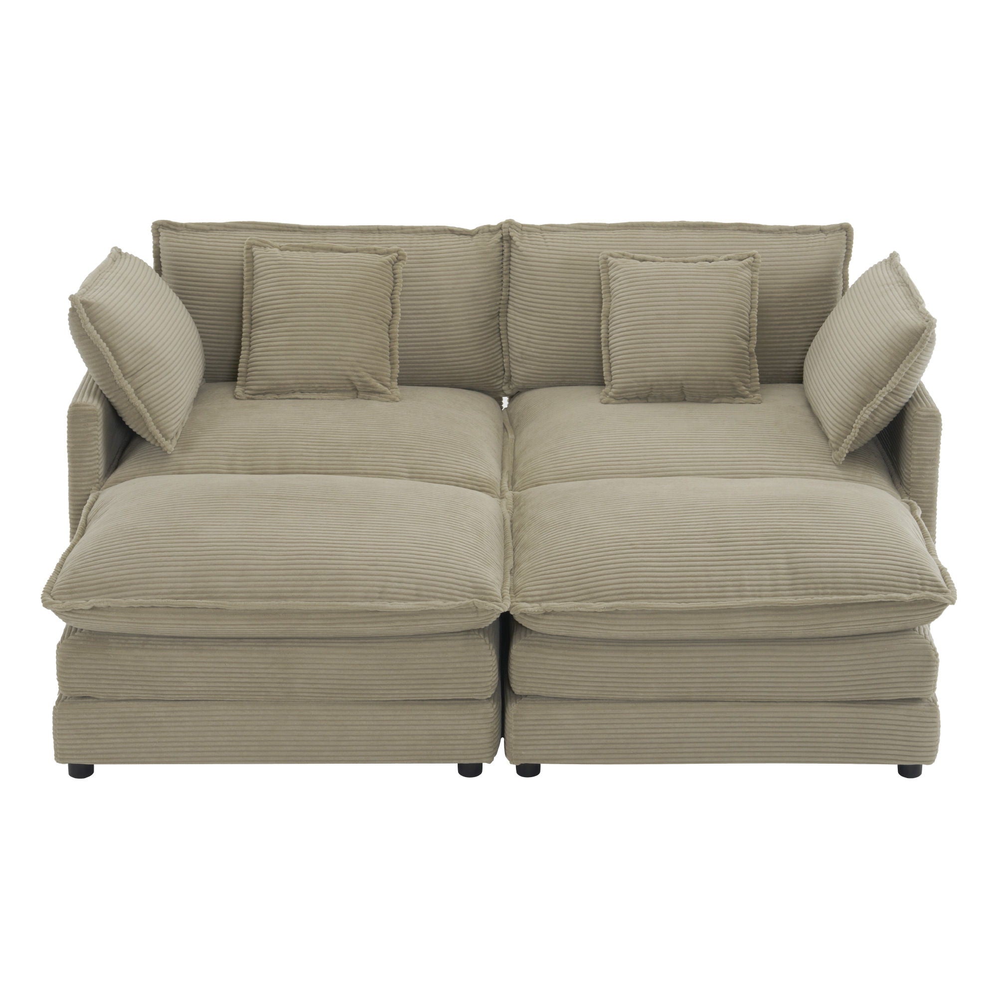 Modern Modular Sectional Sofa With Side Storage Pockets For Living Room