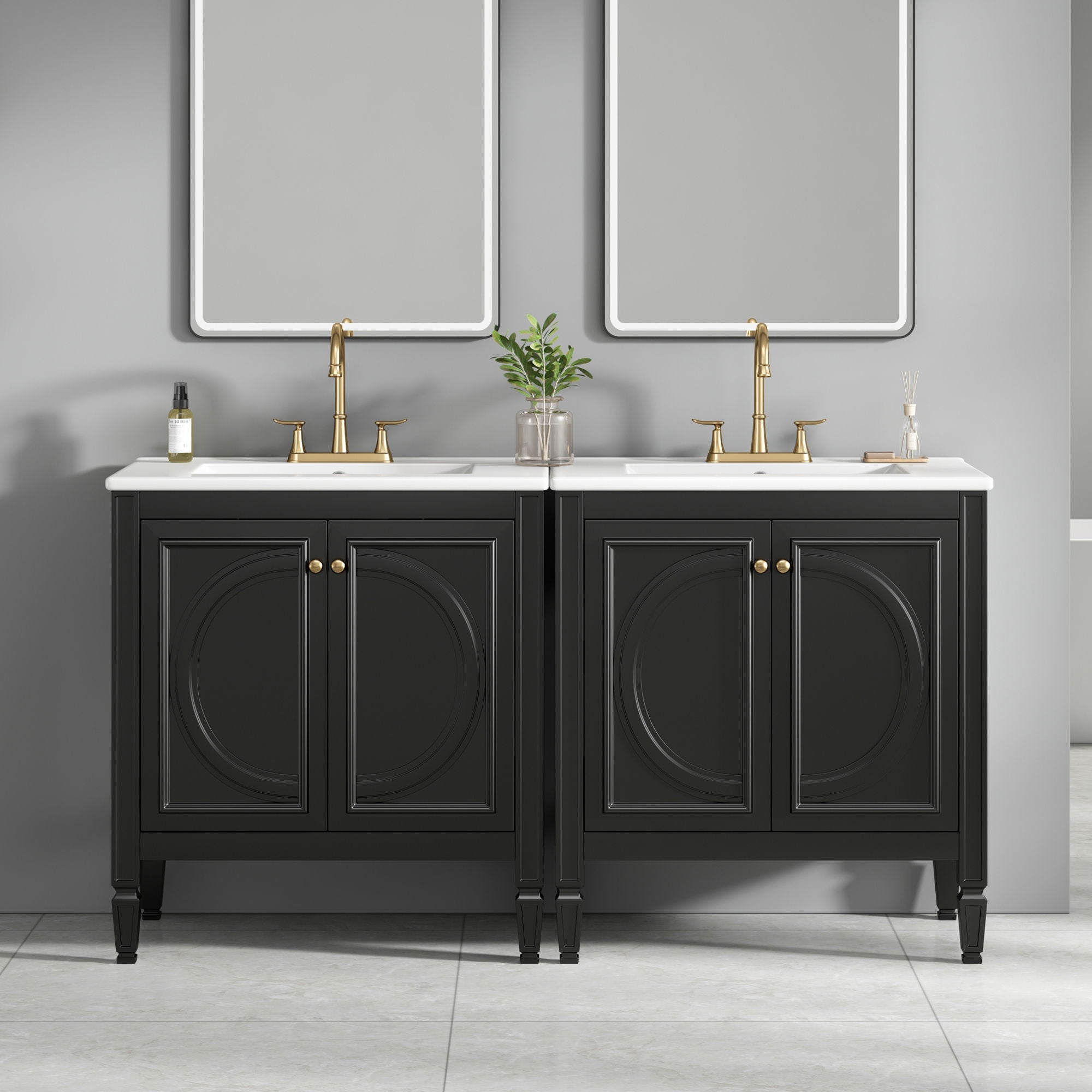 Bathroom Vanity With Sink With 2 Doors And Adjustable Shelf
