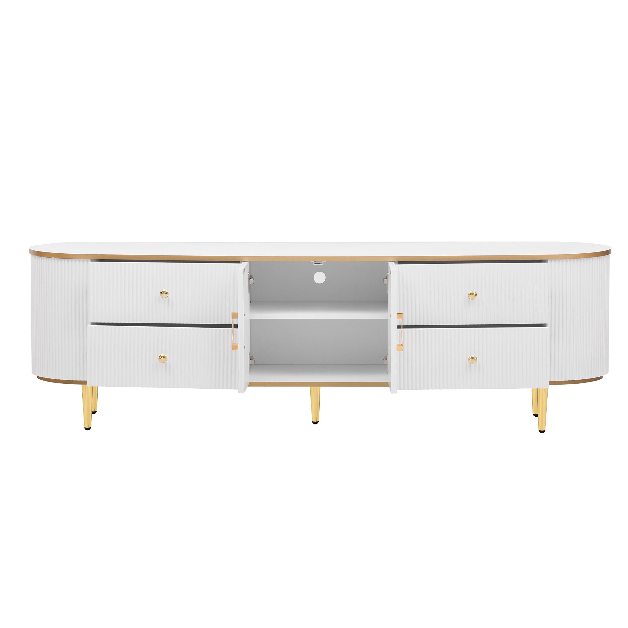 Modern TV Stand With 4 Drawers And 1 Cabinet