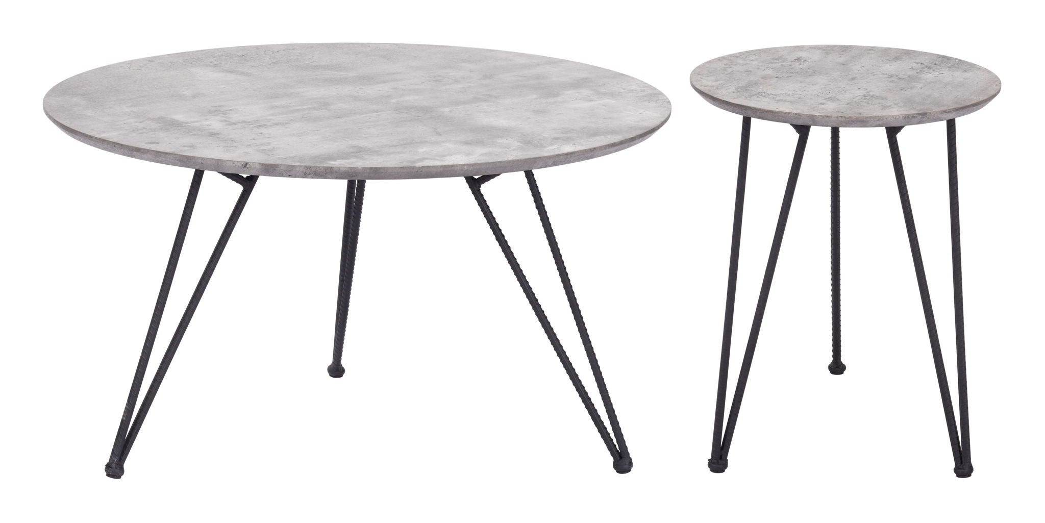 Kerris - Coffee Table Set - Gray & Black