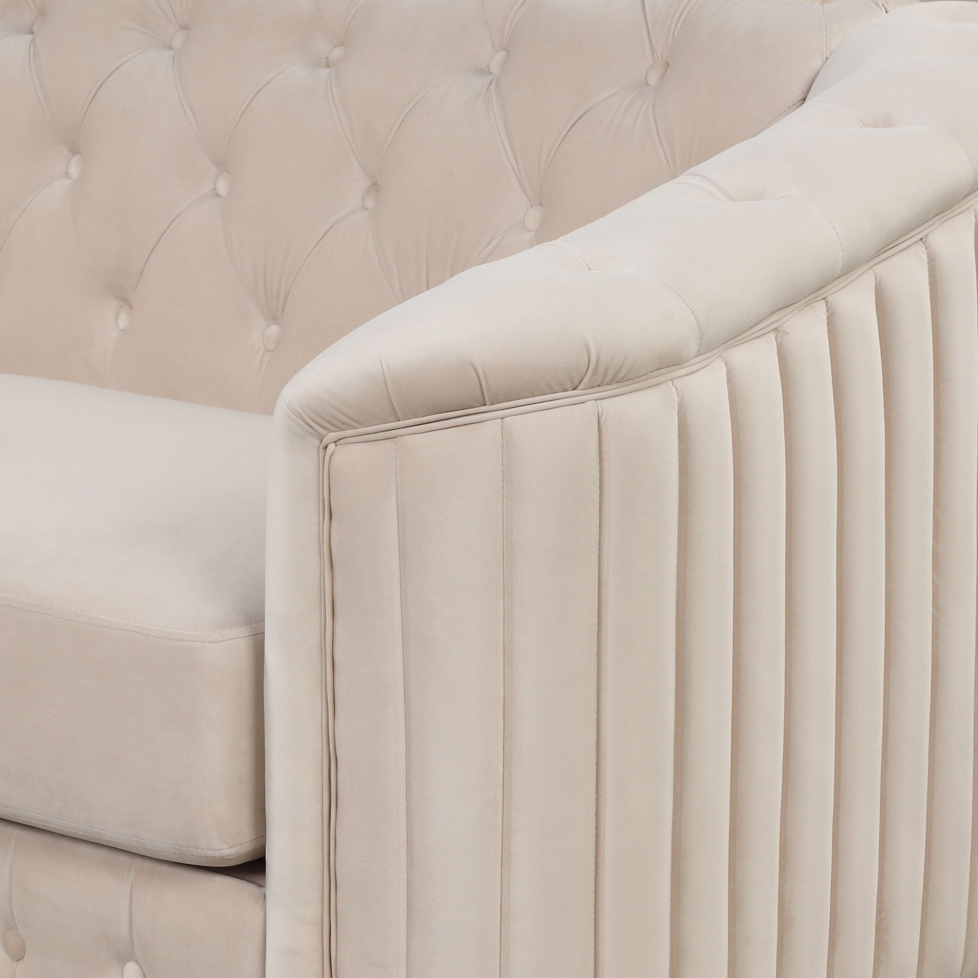 Sofa With Thick Removable Seat Cushion, 3 Seater