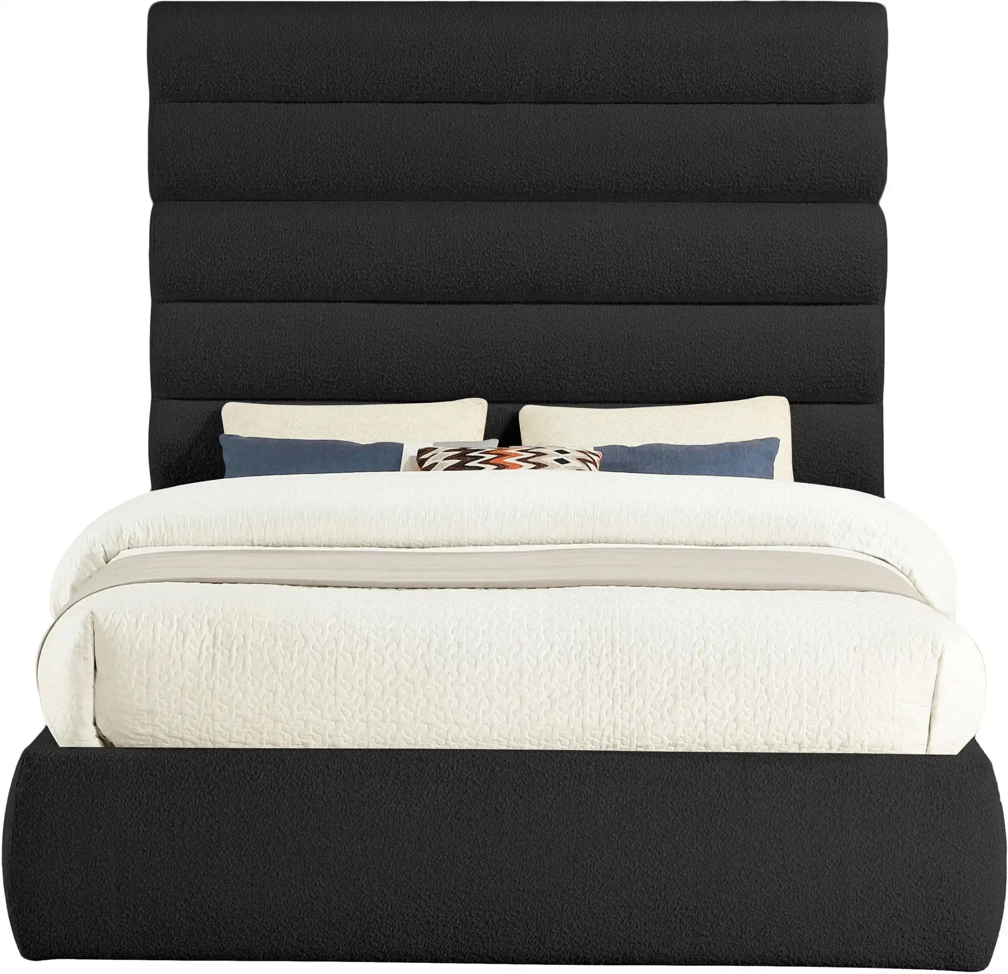 Adam - Boucle Fabric Bed With 70.5" Headboard
