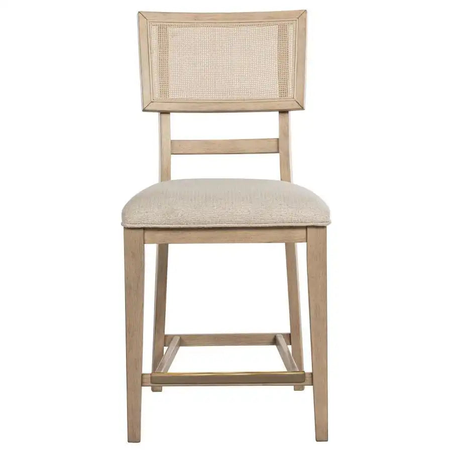 Kailani - Radio Weave Cane Counter Dining Side Chair (Set of 2) - Beige Oak - Best Buy Furniture