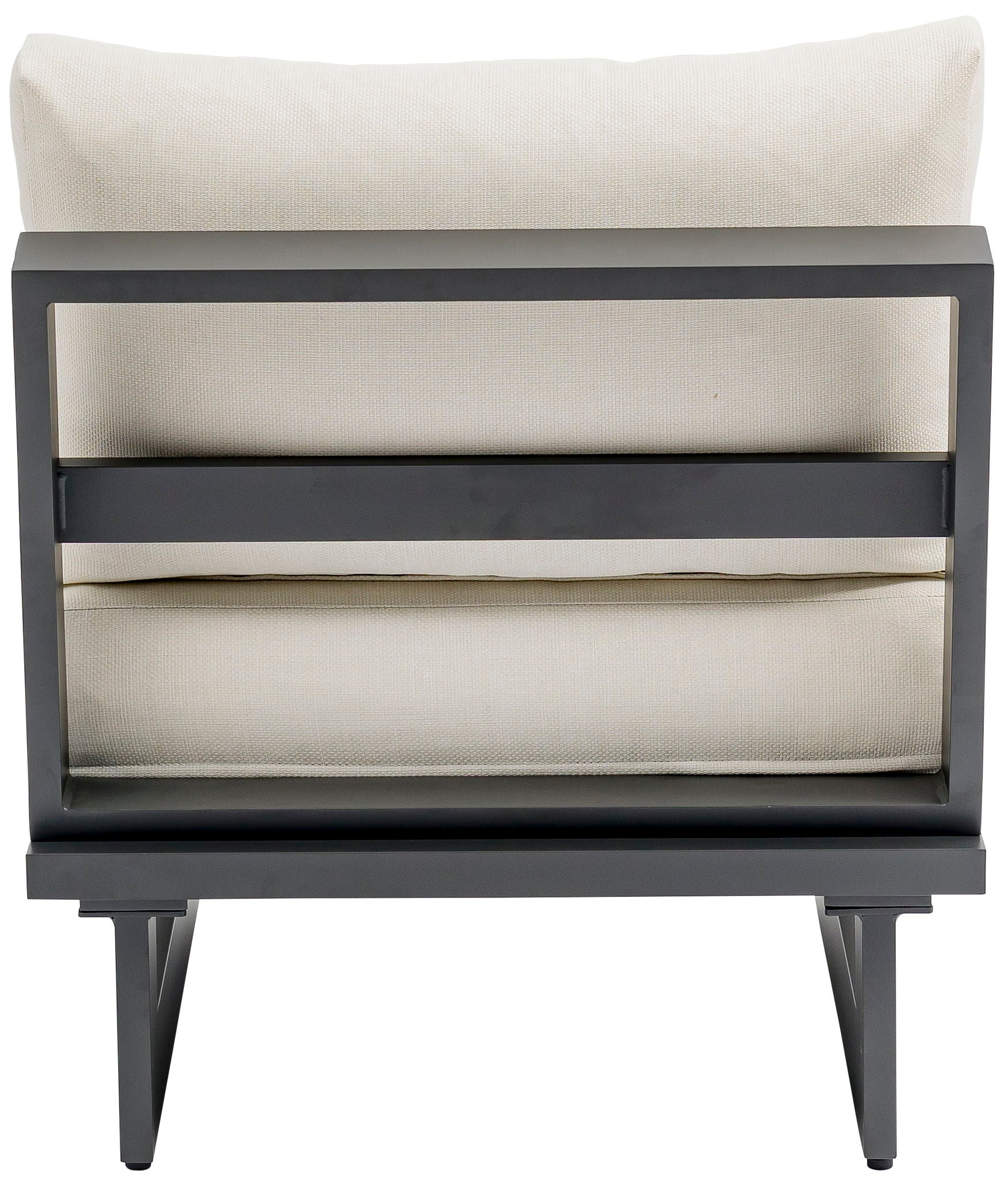 Maldives - Water Resistant Outdoor Patio Armless Chair With Gray Frame