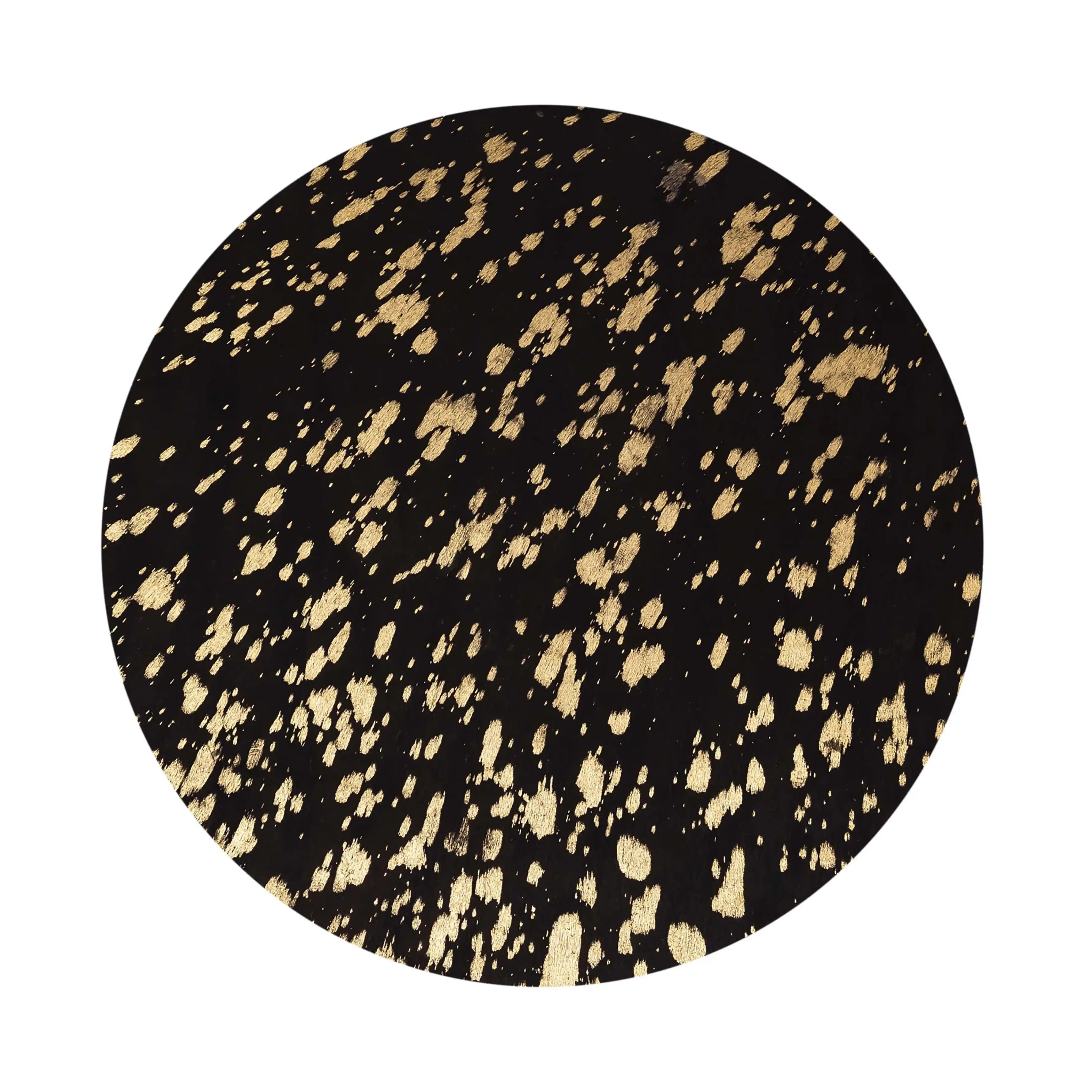 Gold Goathide - Side Table - Black