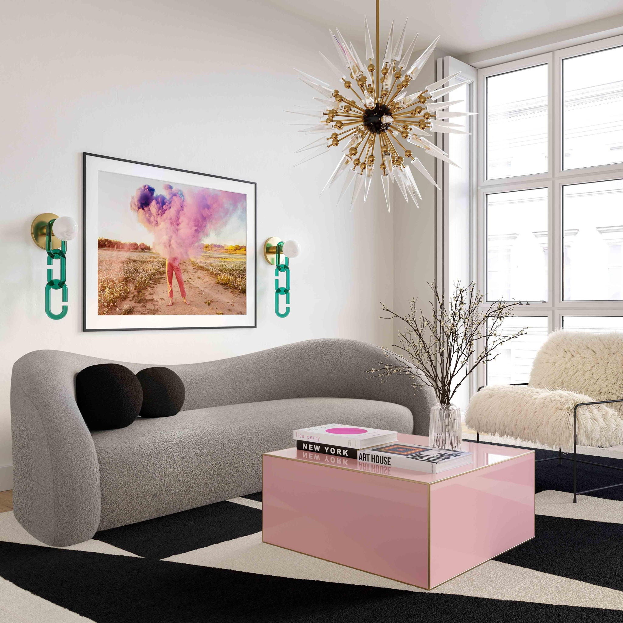 Leonie - Faux Shearling Sofa
