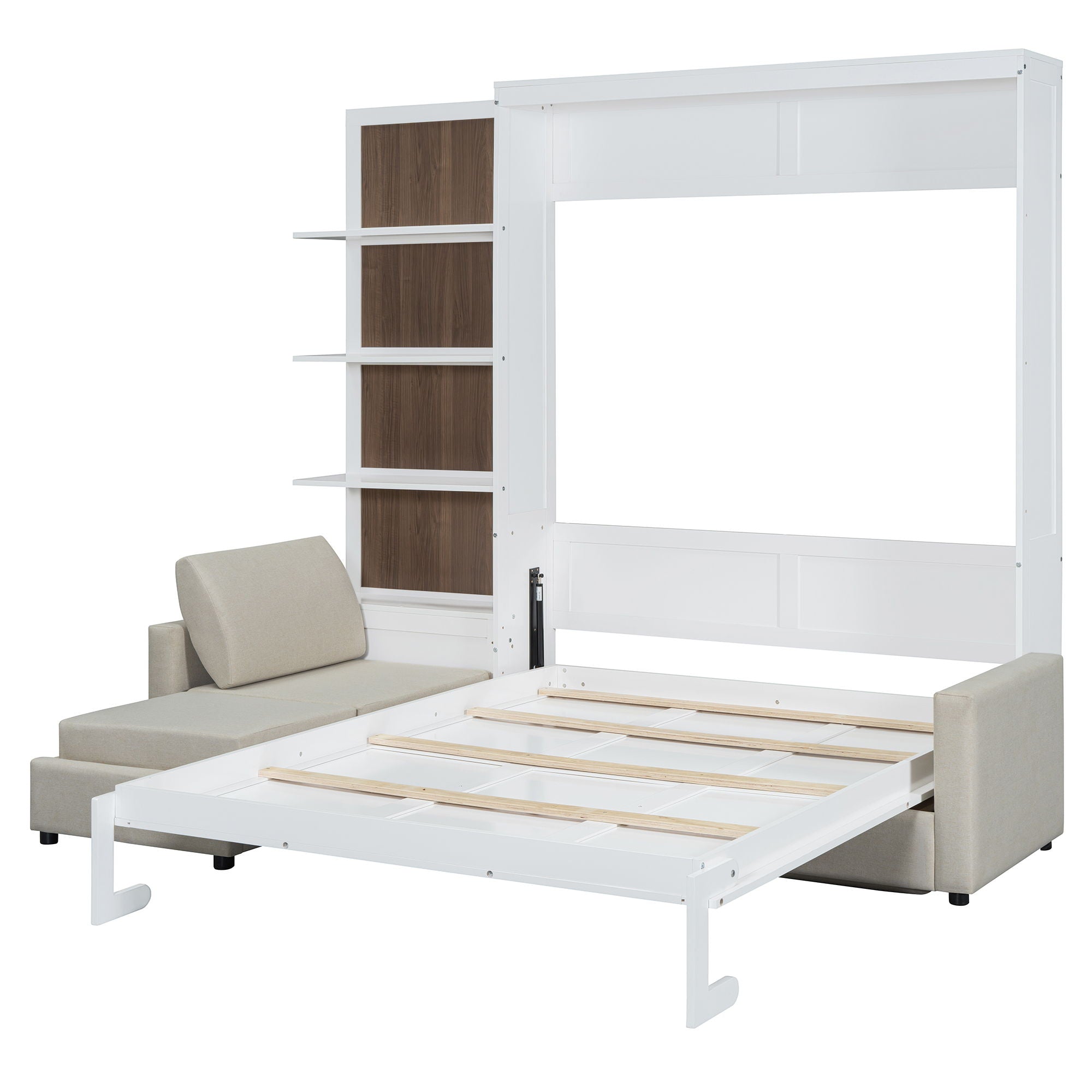 Murphy Bed With Sofa And Shelves