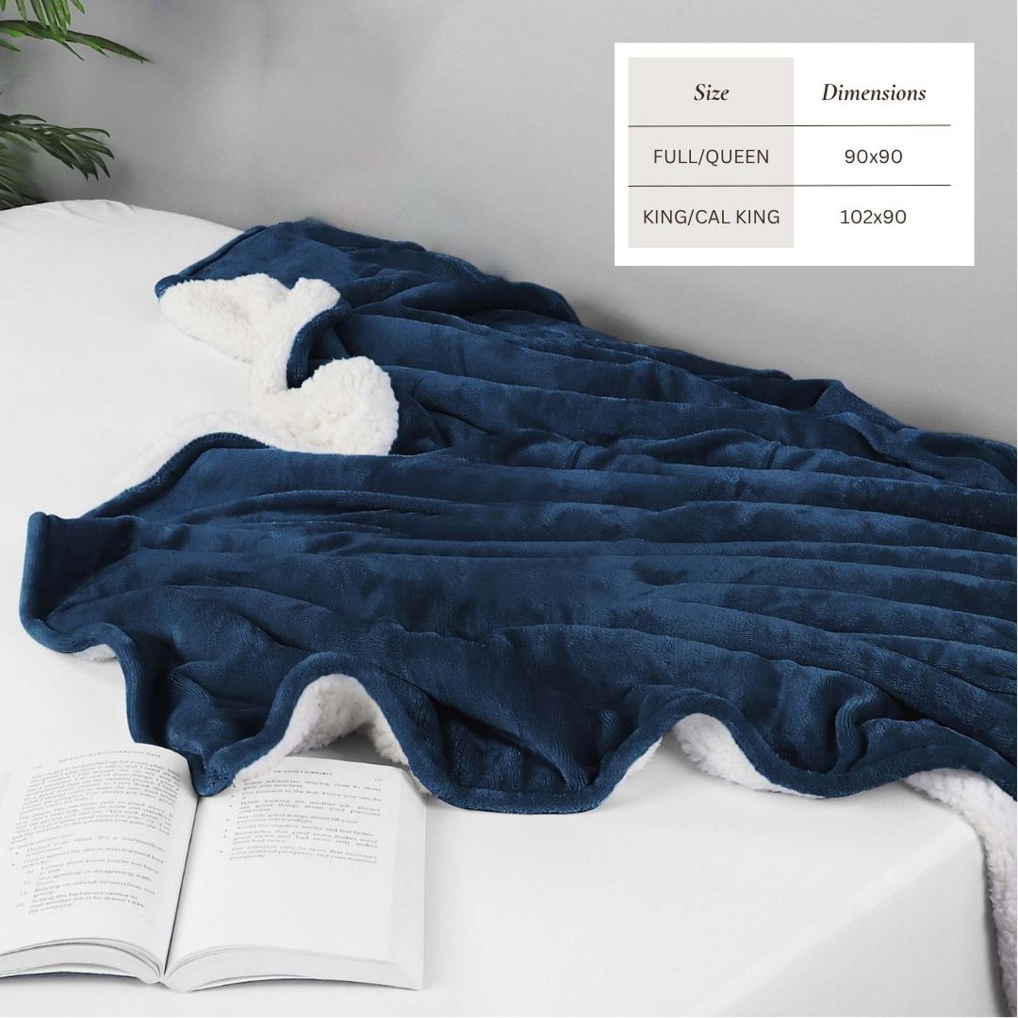 Velvet Plush Sherpa Bed Blanket - Sherpa Fleece Collection - Best Buy Furniture
