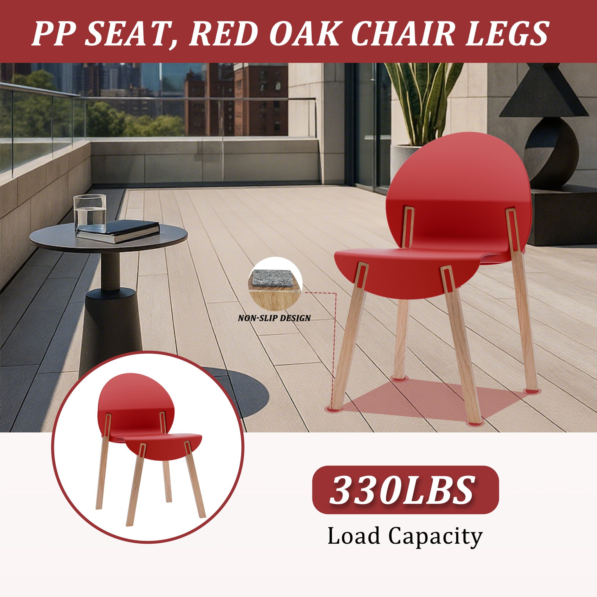 4 Piece Set Of Single Chairs With Long Table