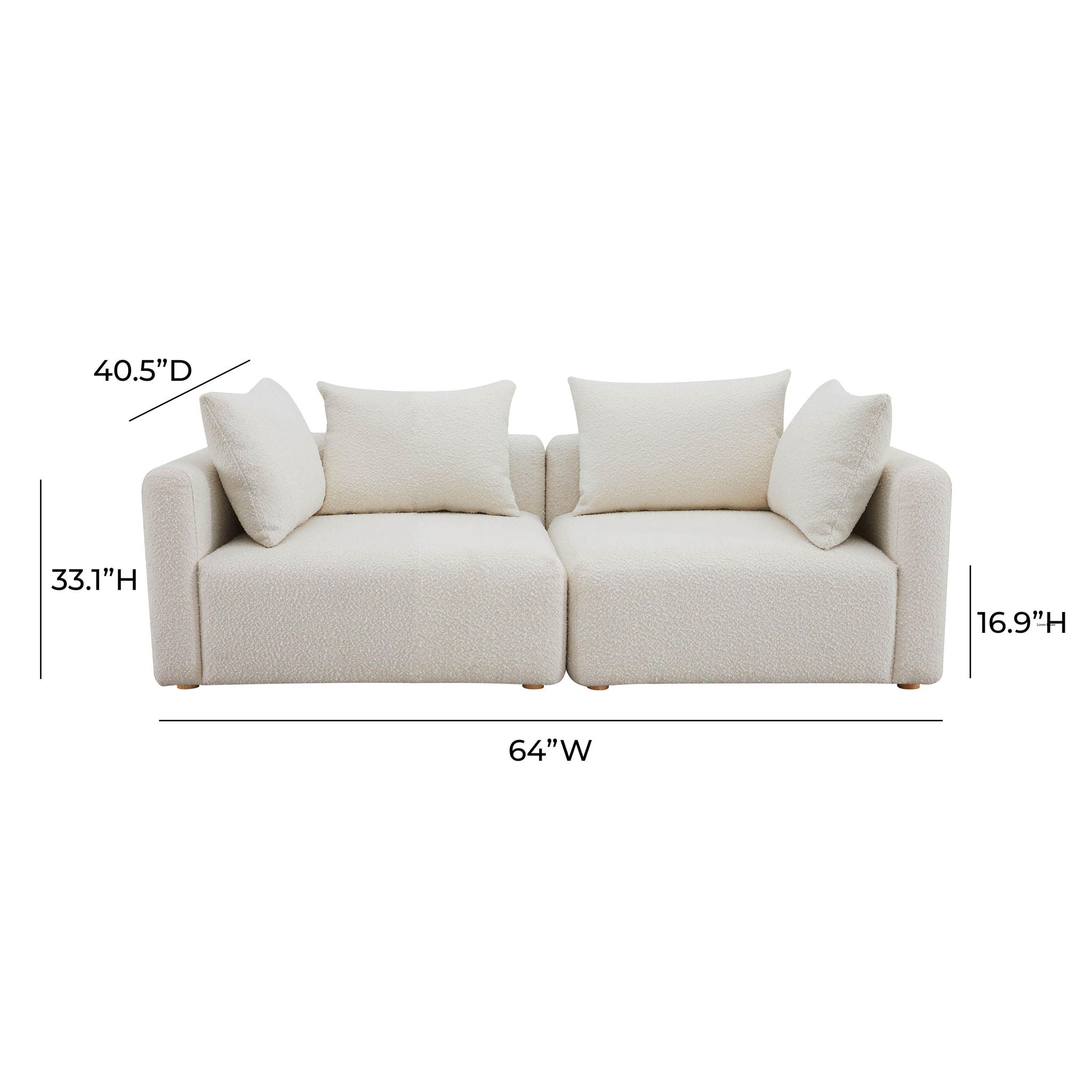 Hangover - Boucle Loveseat - Cream