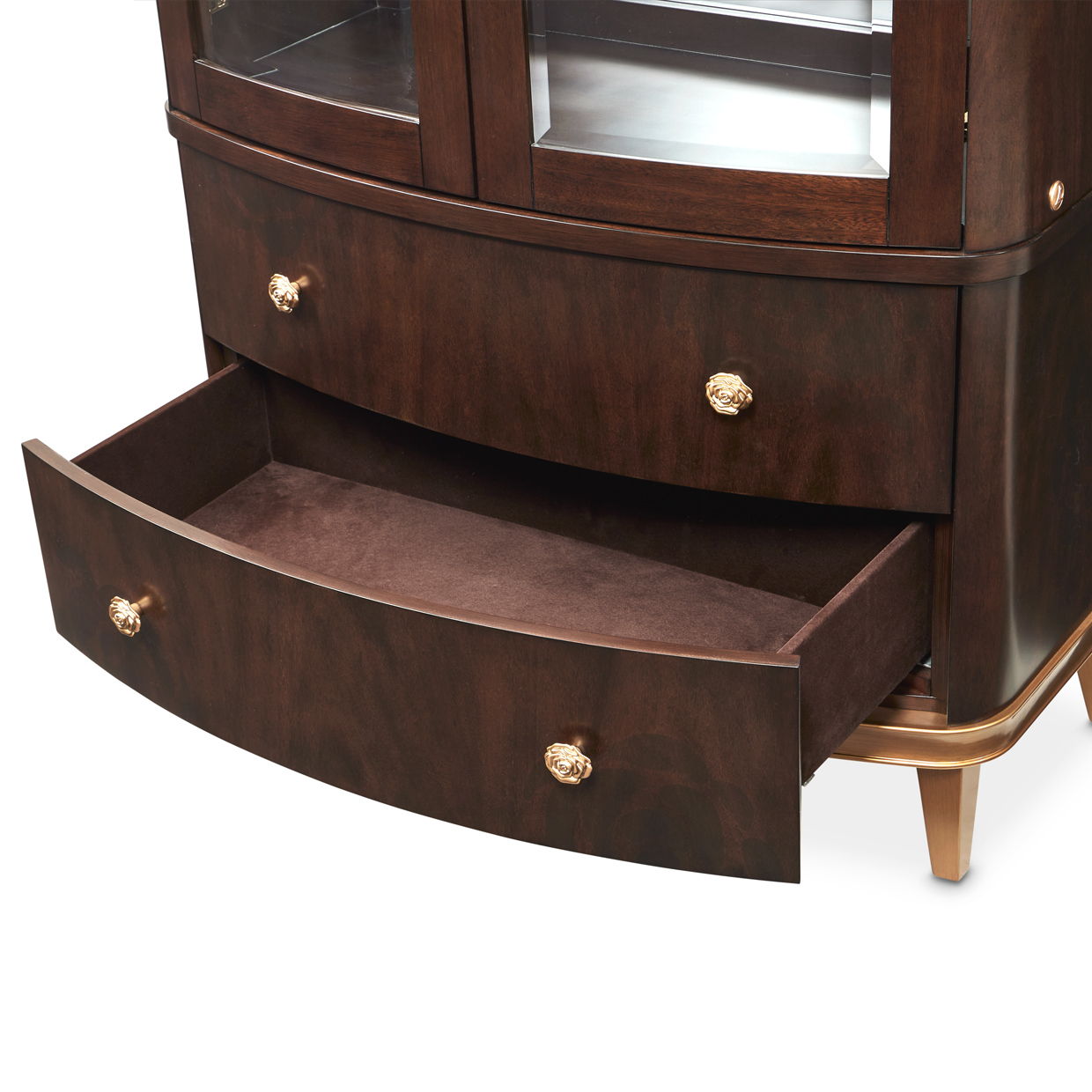 Camellia Field - Display Cabinet - Warm Pecan