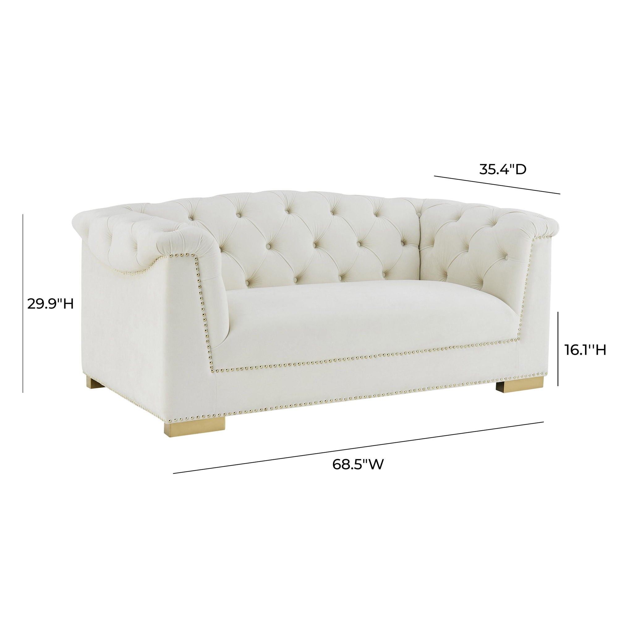 Farah - Velvet Loveseat