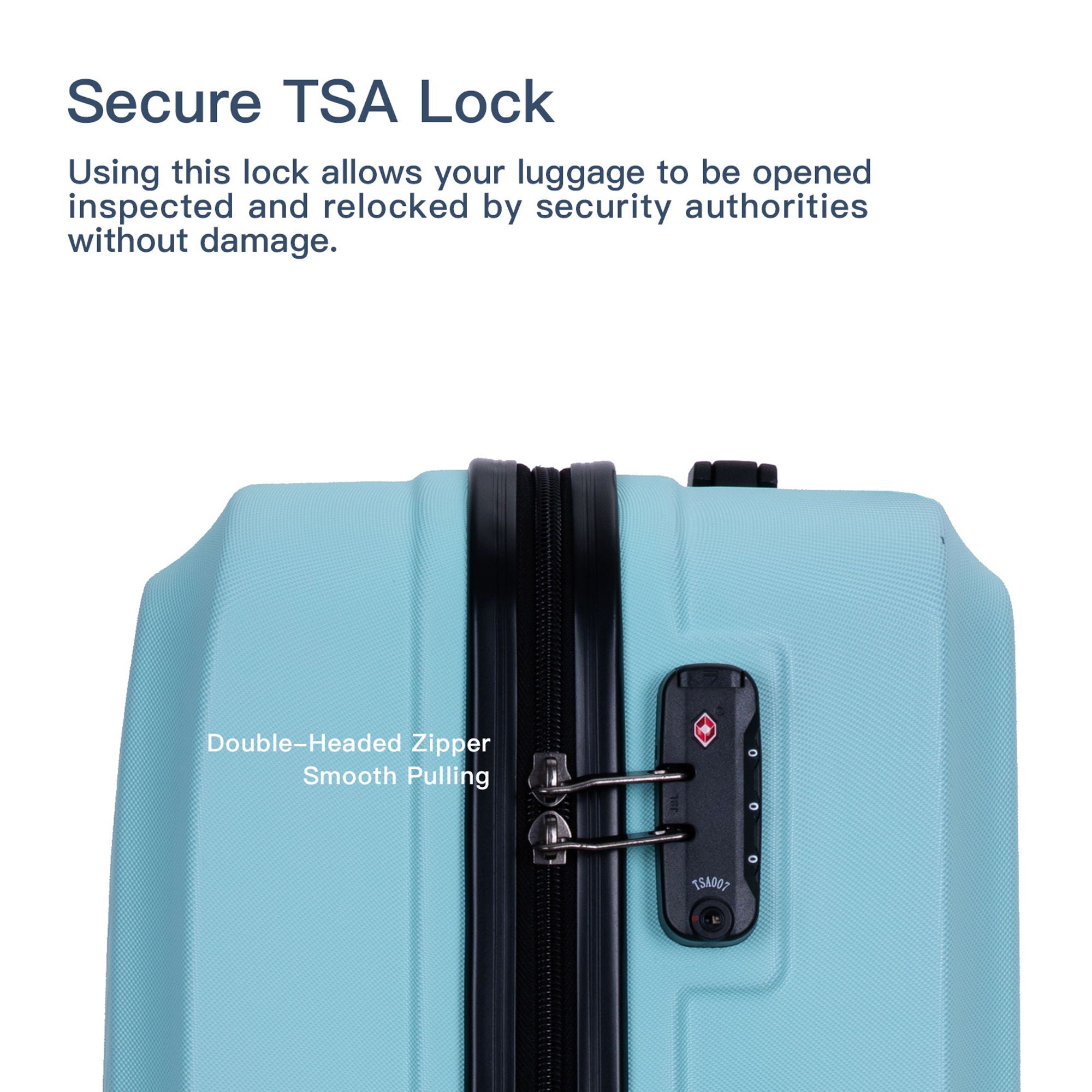 3 Piece Luggage Sets Lightweight Suitcase With Two Hooks, Spinner Wheels, Tsa Lock, Durable Hard Shell