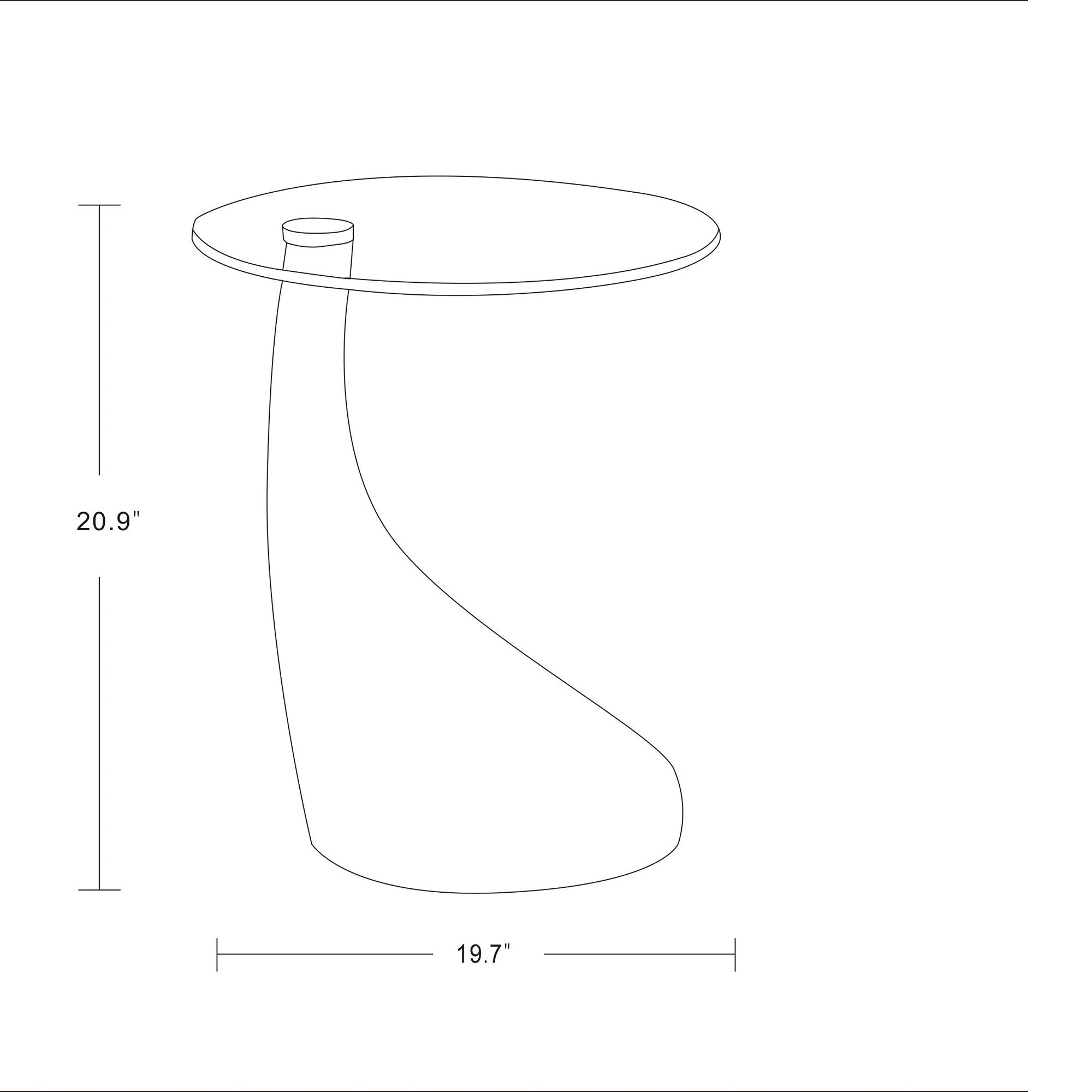 Lava - Accent Table With Curved Base