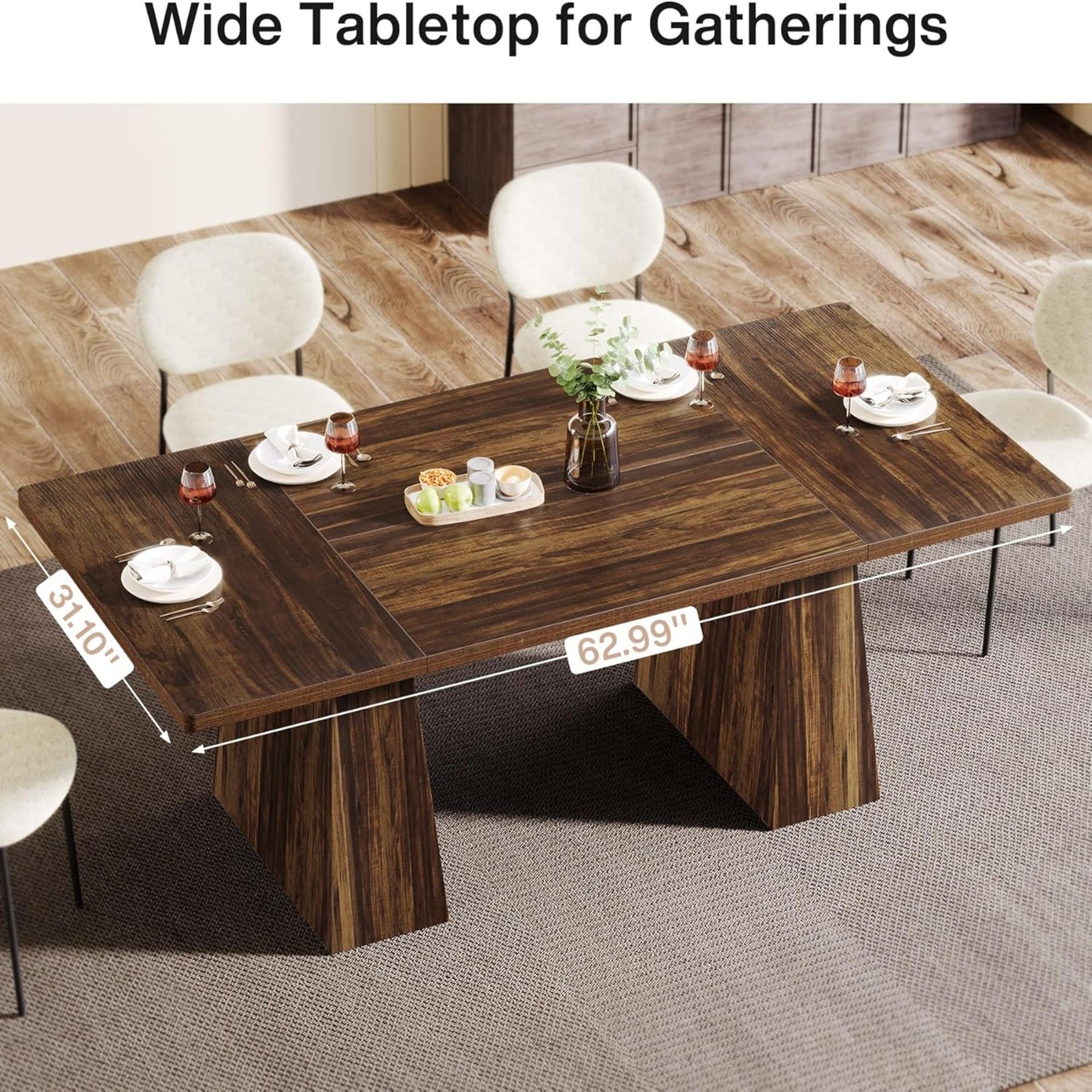 Executive Desk, Workstation With Double Pedestal For Home Office