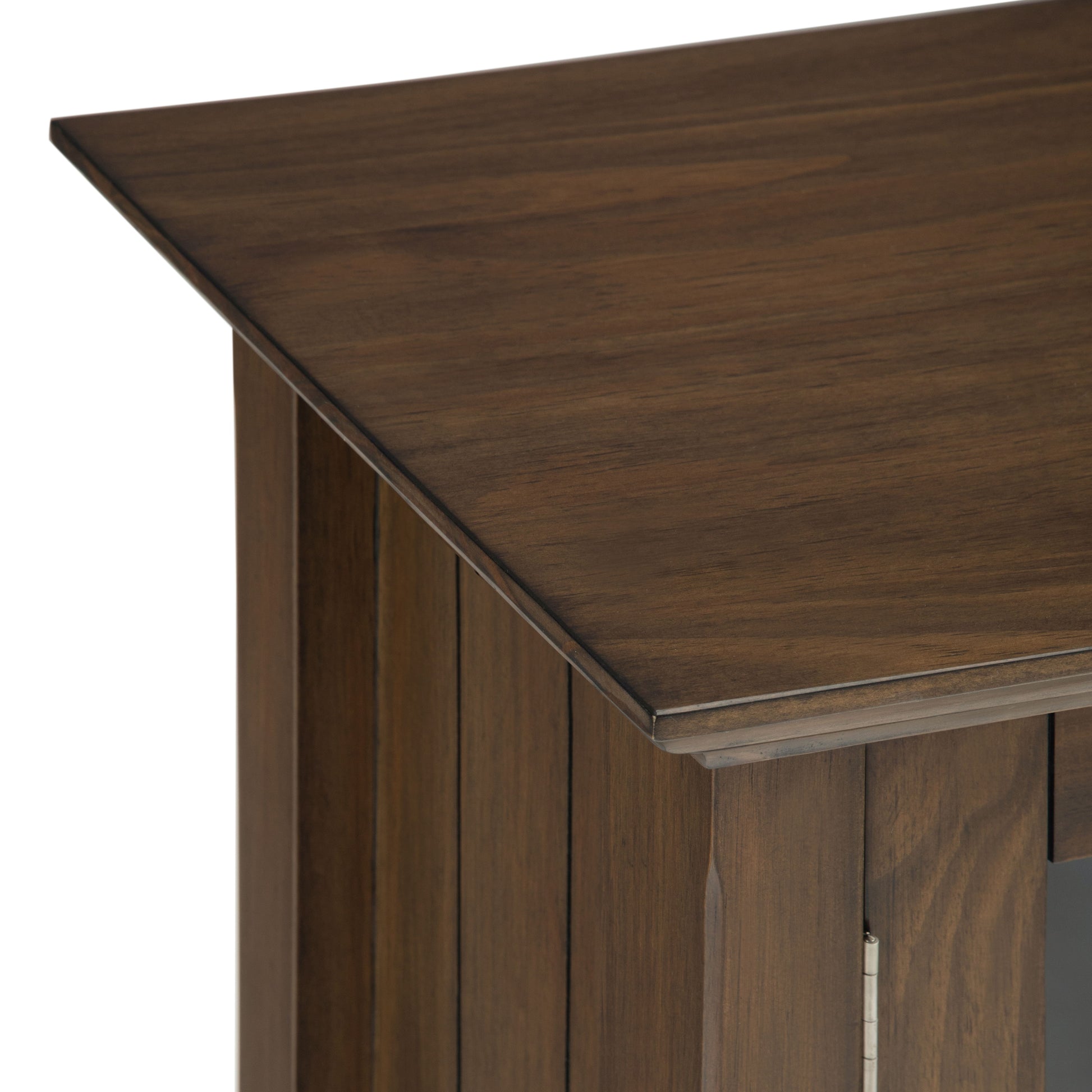 Bedford - Low Storage Media Cabinet - Rustic Natural Aged Brown - Best Buy Furniture