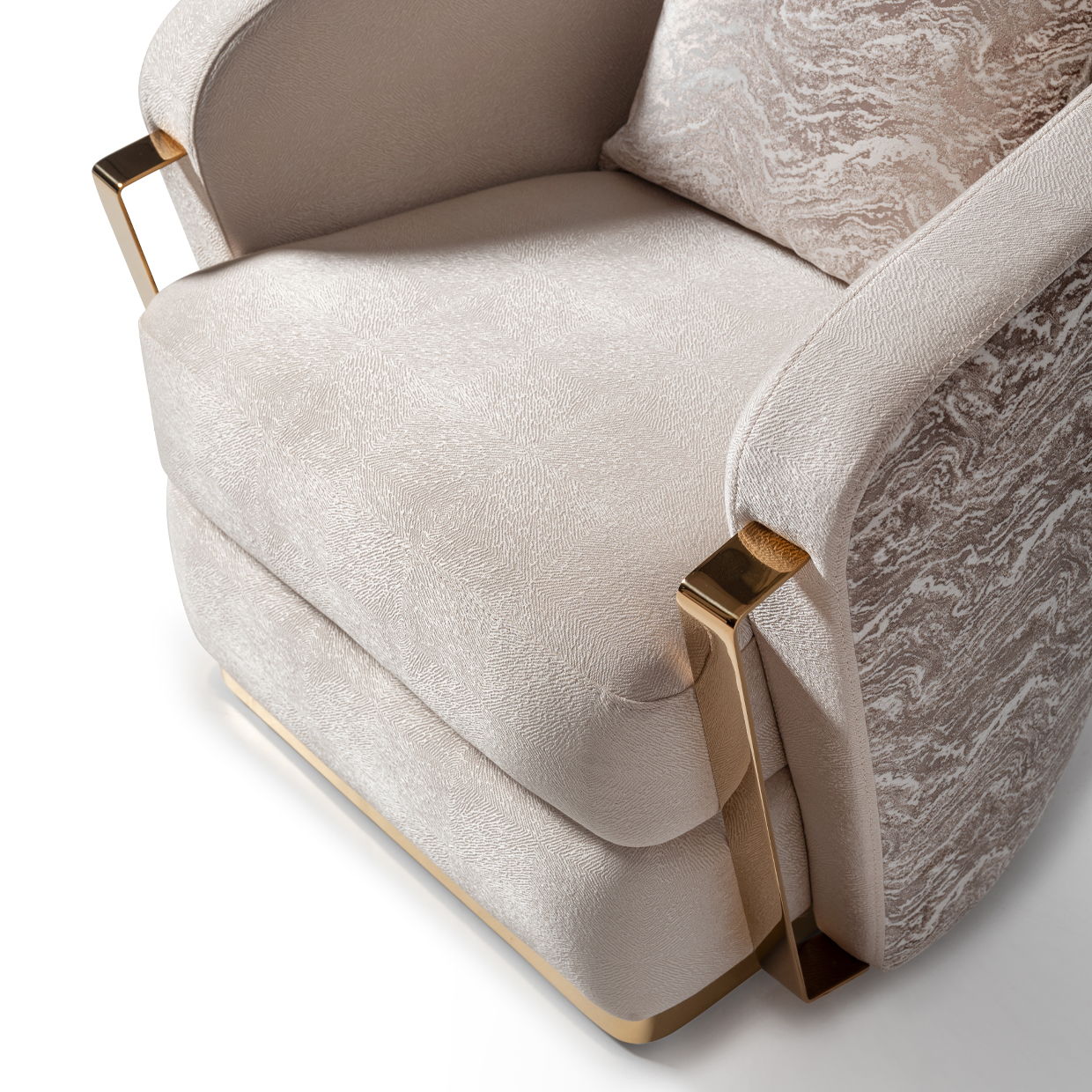 Carmela - Accent Chair - Almond / Gold